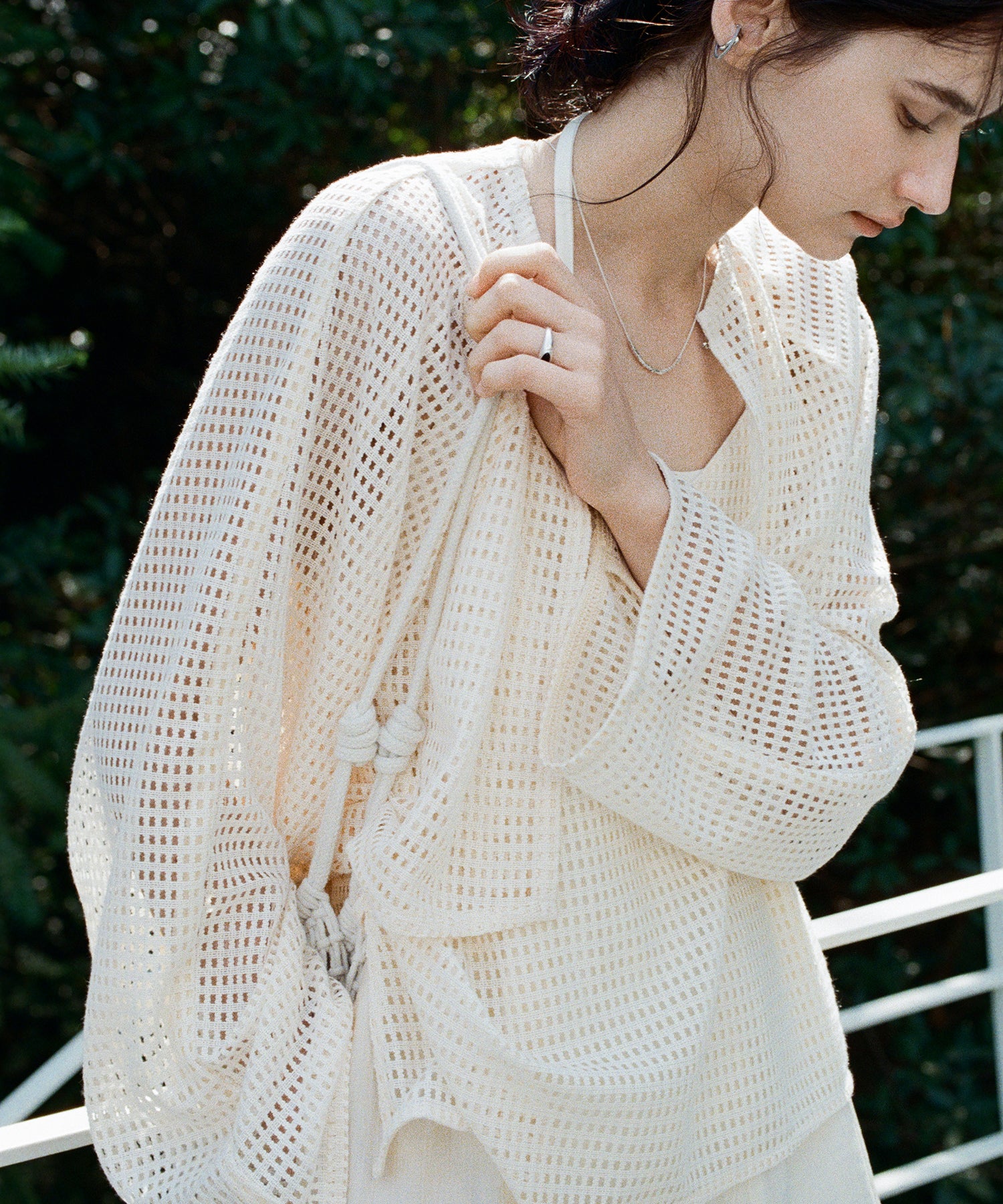 Sheer Cutwork Short Bolero Cardigan