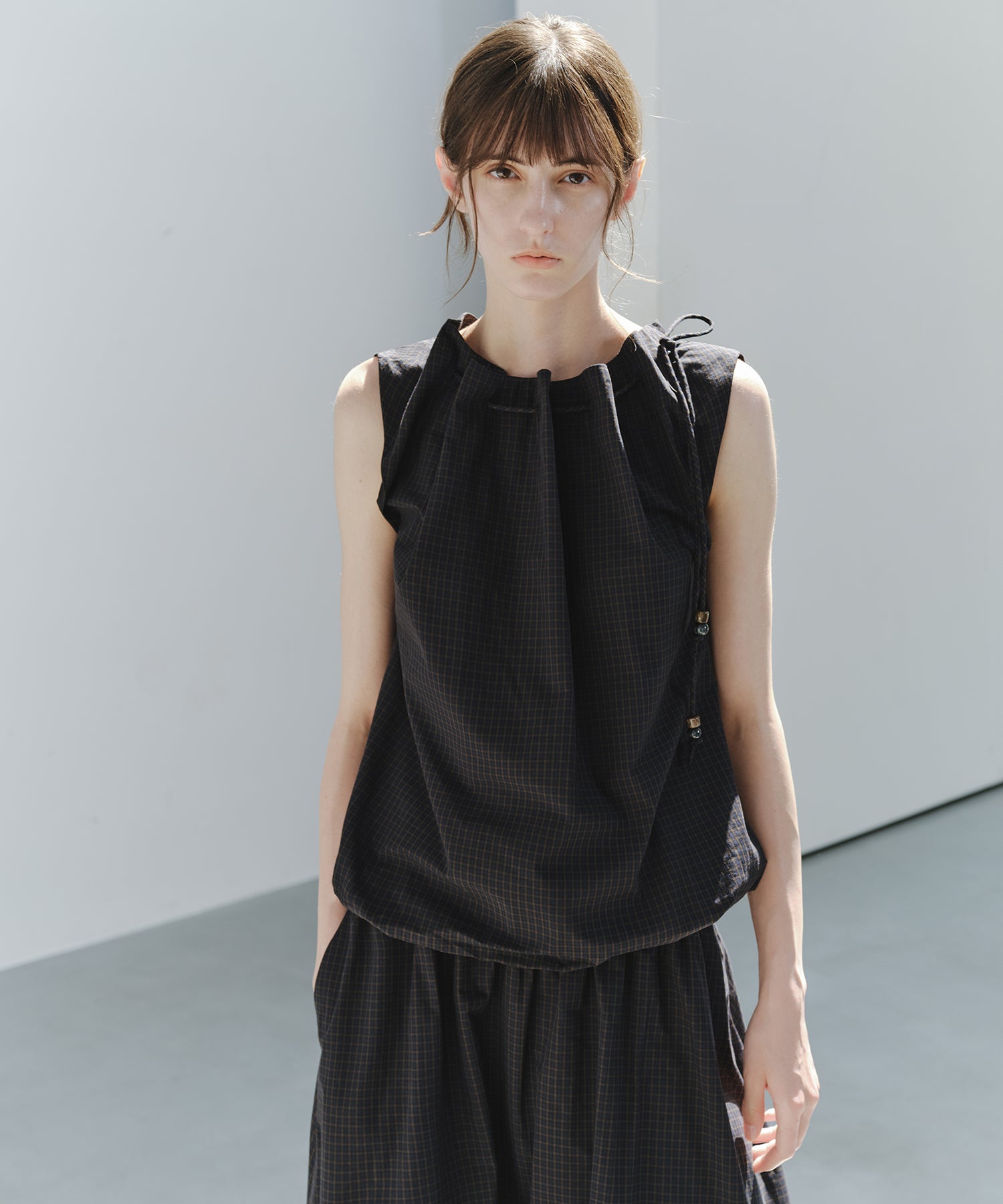 「7月上旬～中旬出荷」Drawstring Off-Shoulder Balloon Top