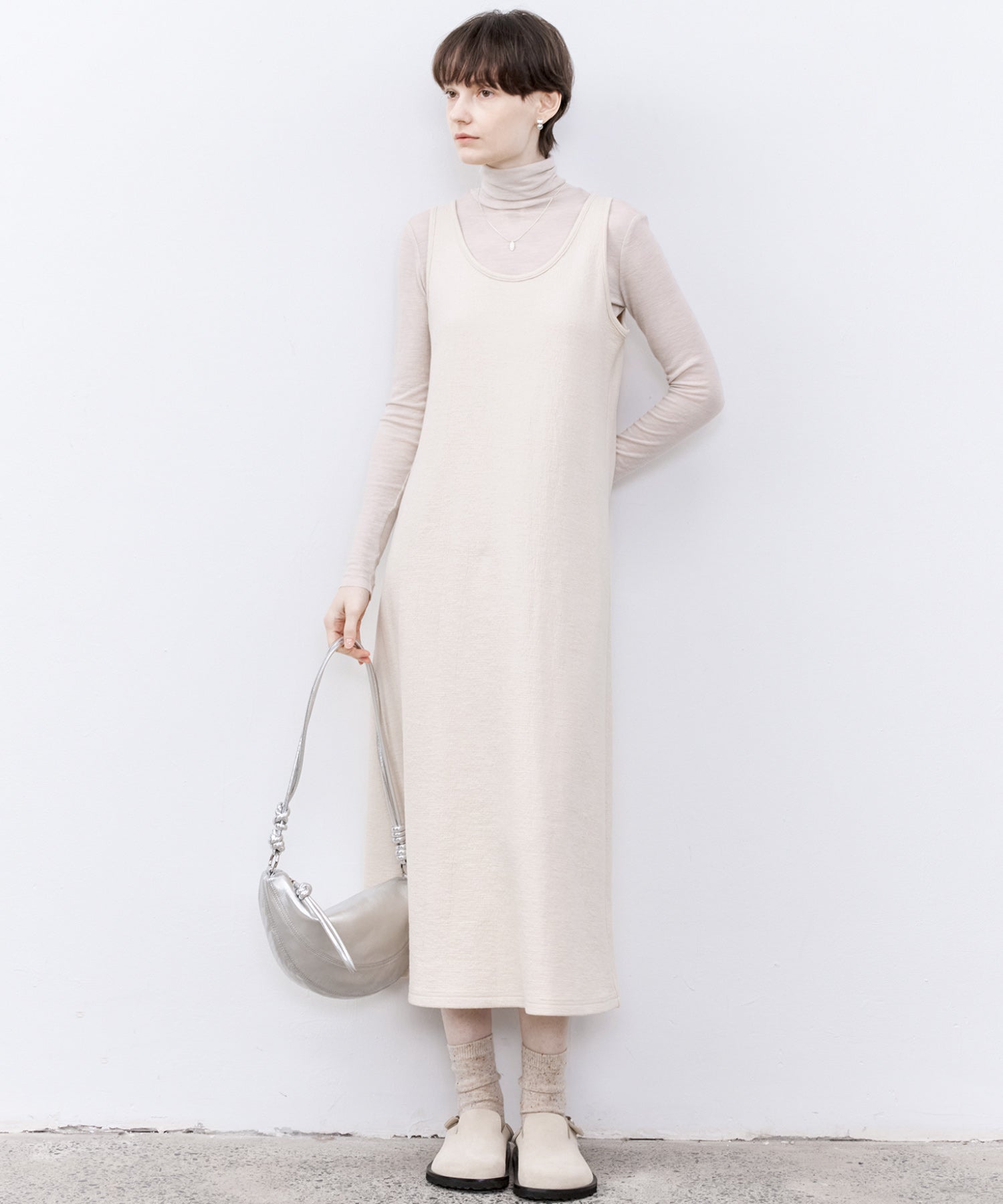 Textured Tencel Wool Sleeveless Dress