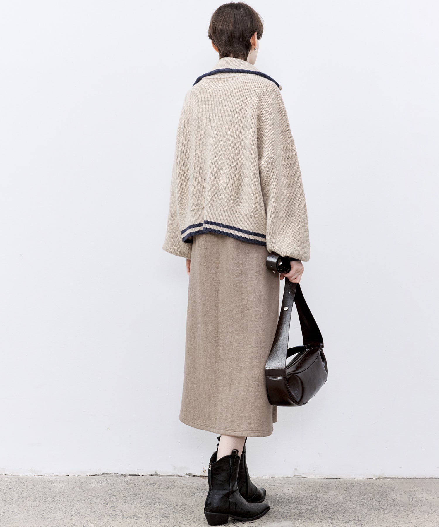 Textured Tencel Wool Sleeveless Dress