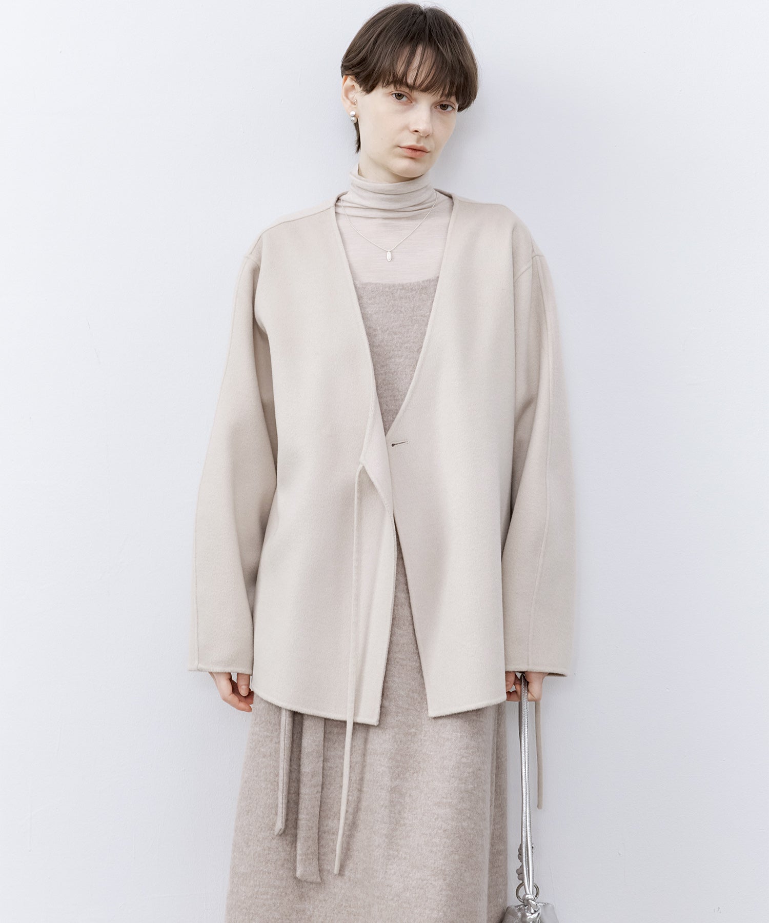 Wool-Blend Belted Jumper Dress