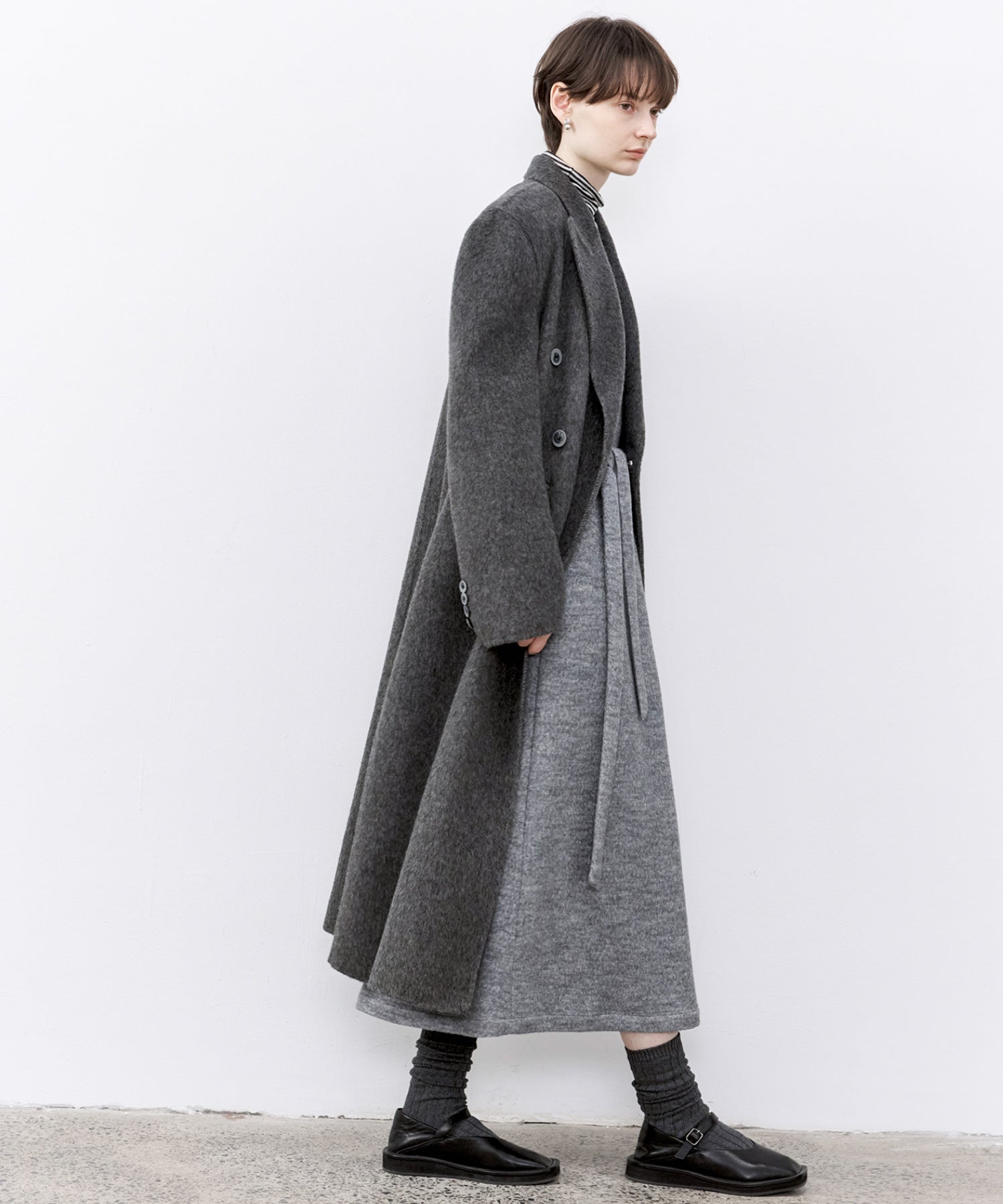 Wool-Blend Belted Jumper Dress