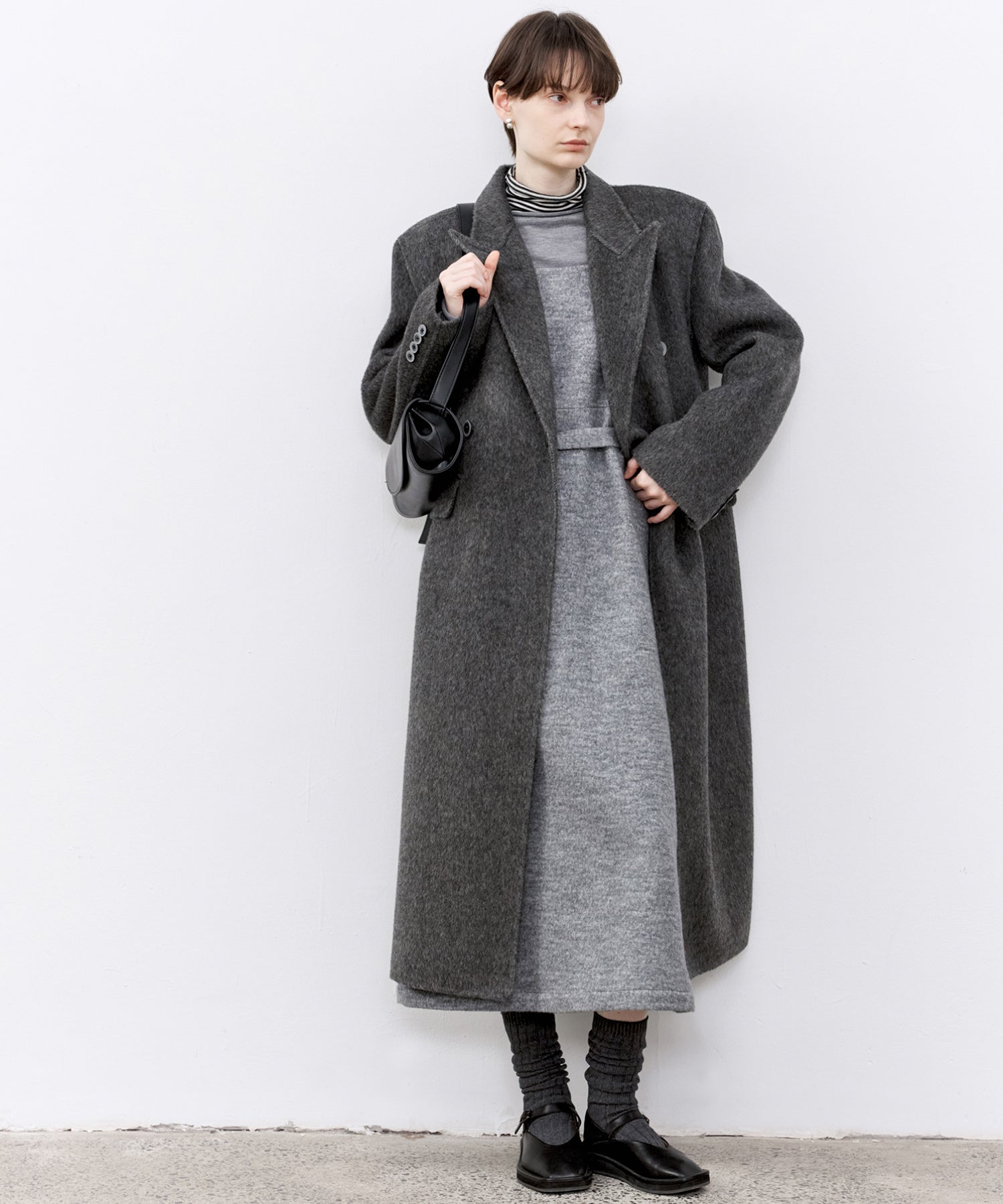 Wool-Blend Belted Jumper Dress