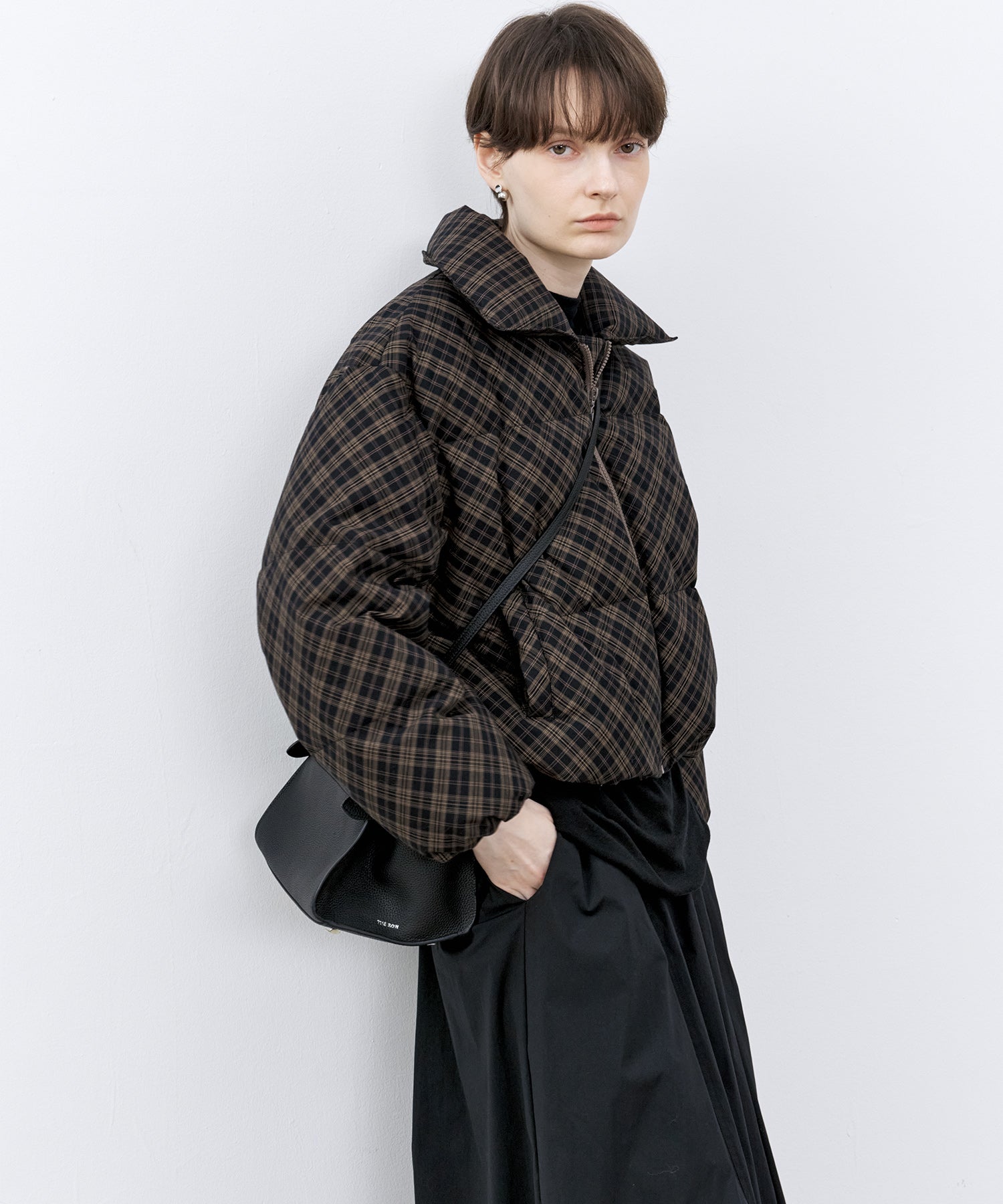 Check Pattern Down Coat