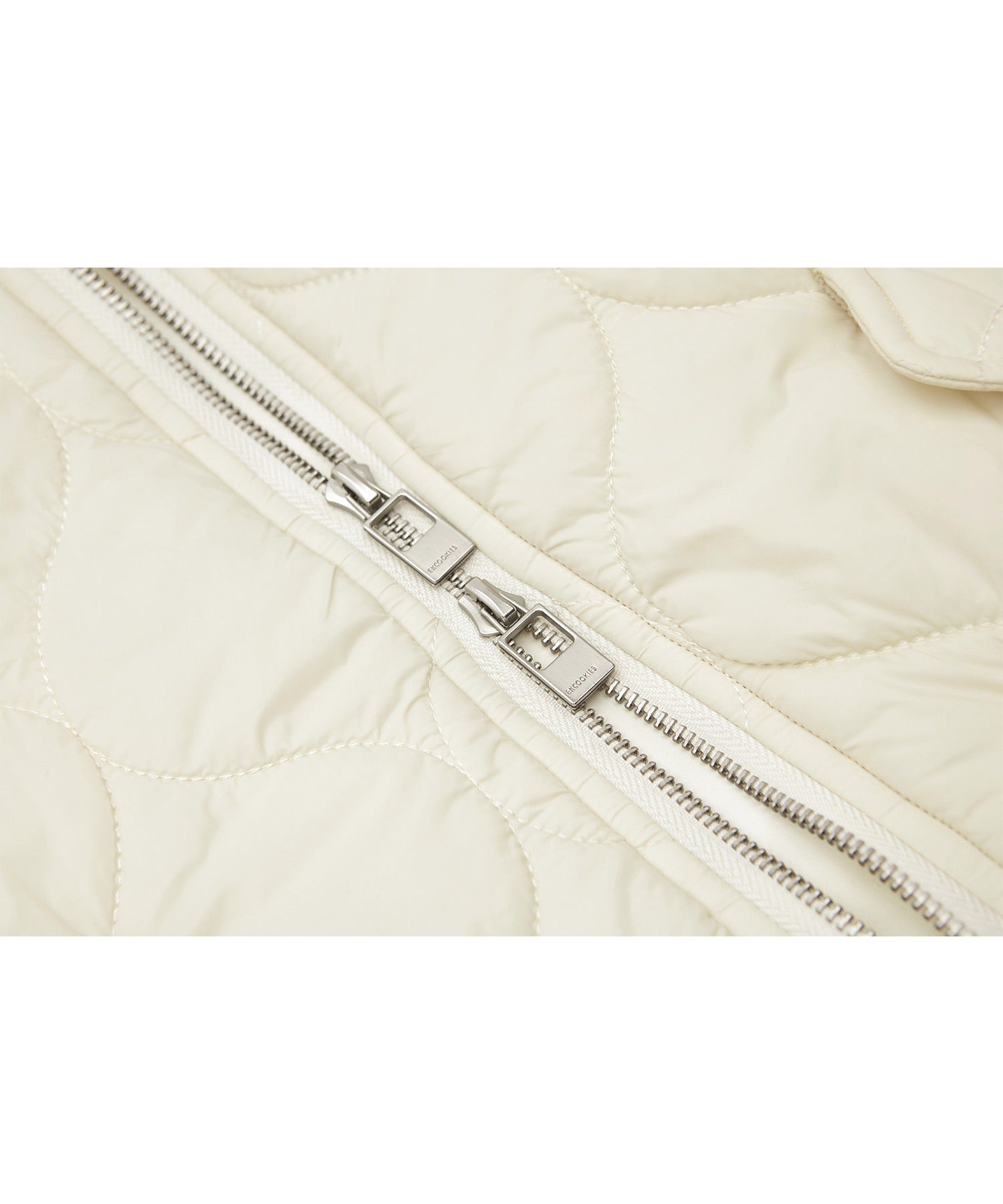 Irregular hem oversized volume quilted long coat 