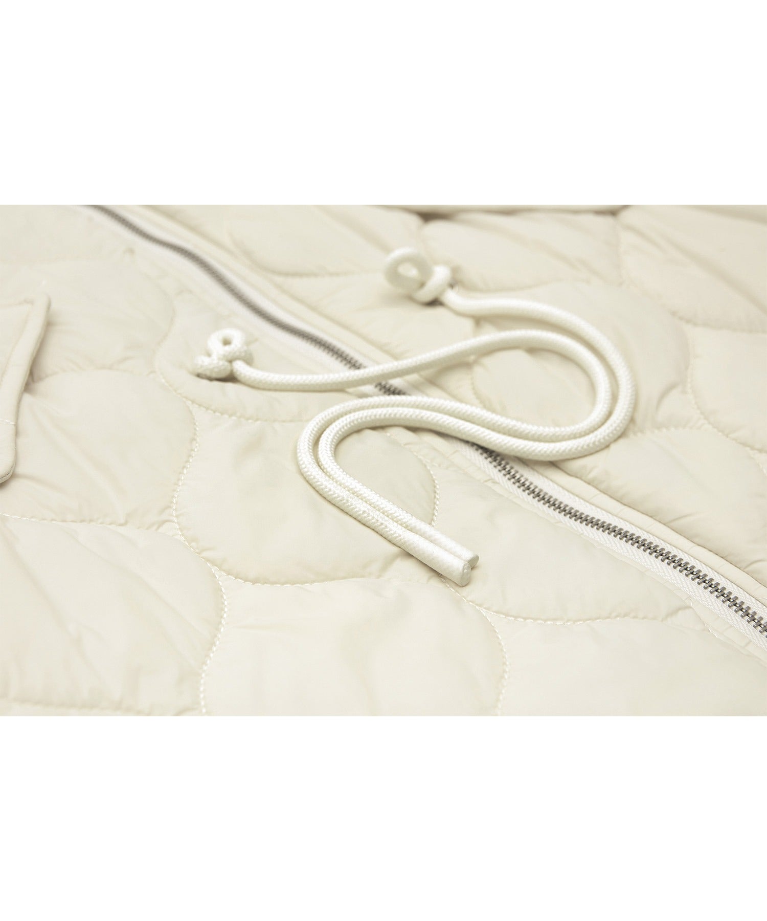 Irregular hem oversized volume quilted long coat 