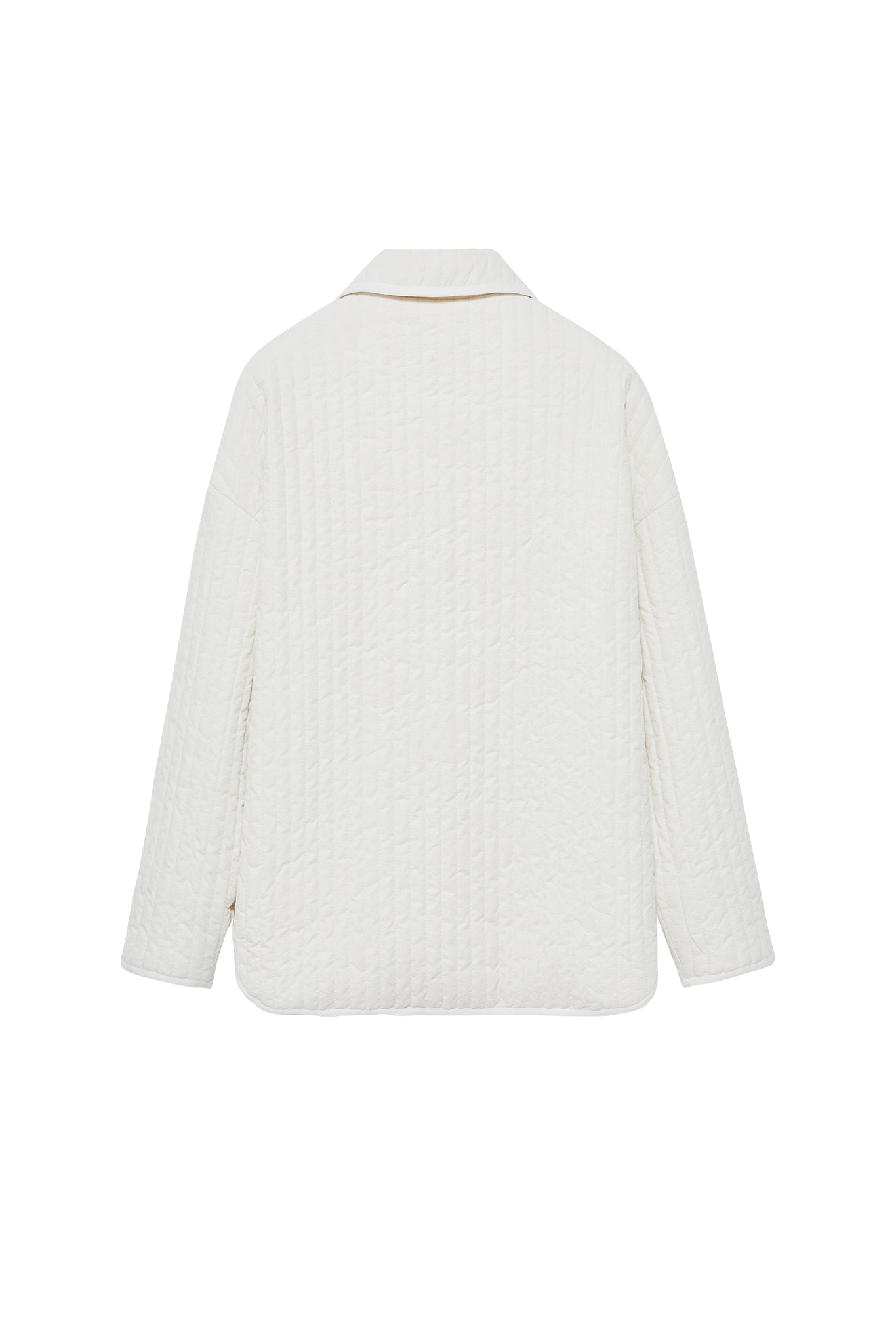 Flocked Print Quilted Jacket