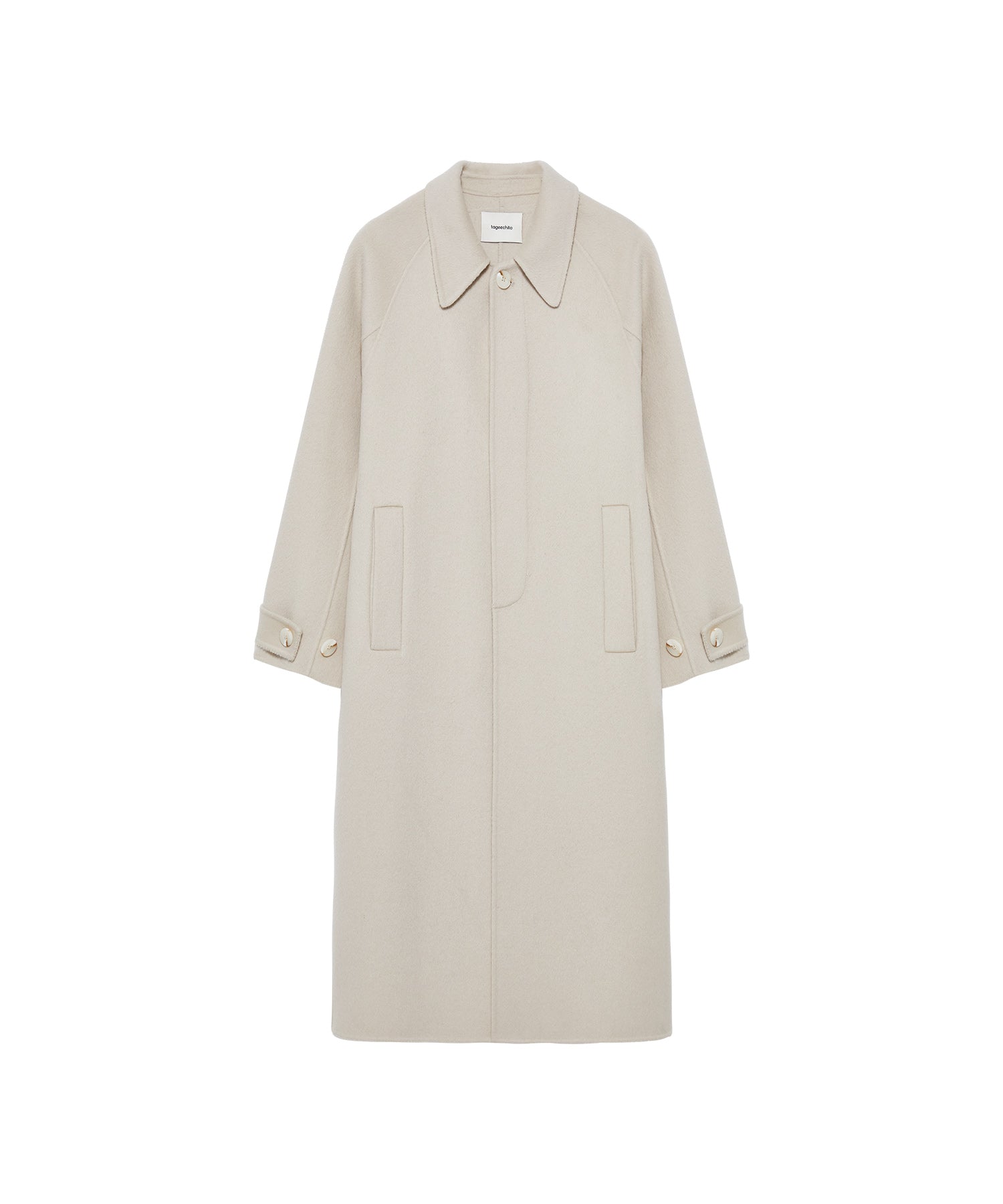 Raglan Sleeves Oversized Double-Faced Wool Coat