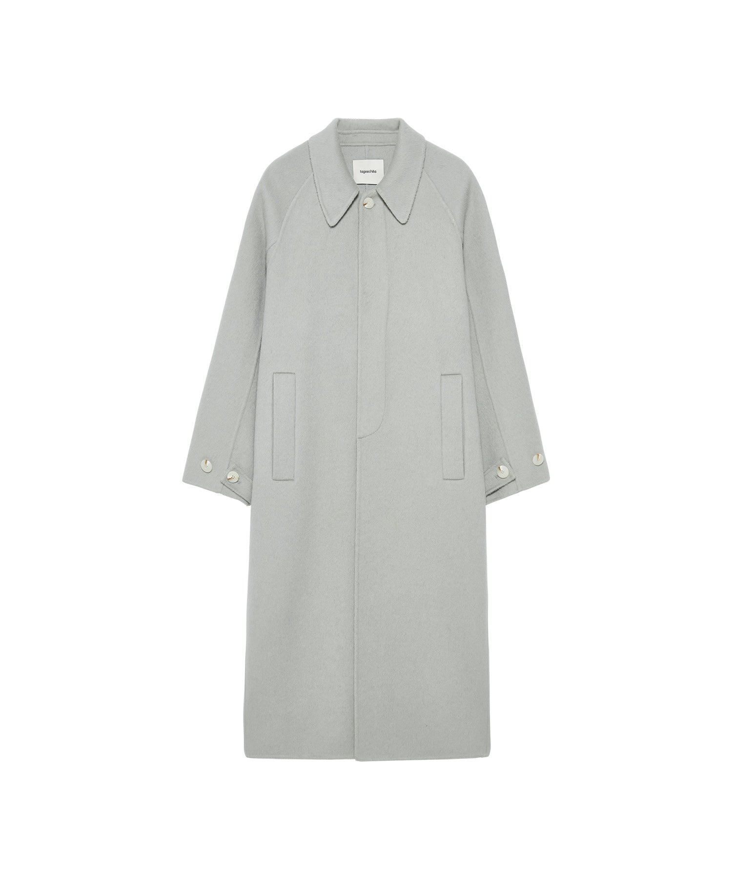 Raglan Sleeves Oversized Double-Faced Wool Coat