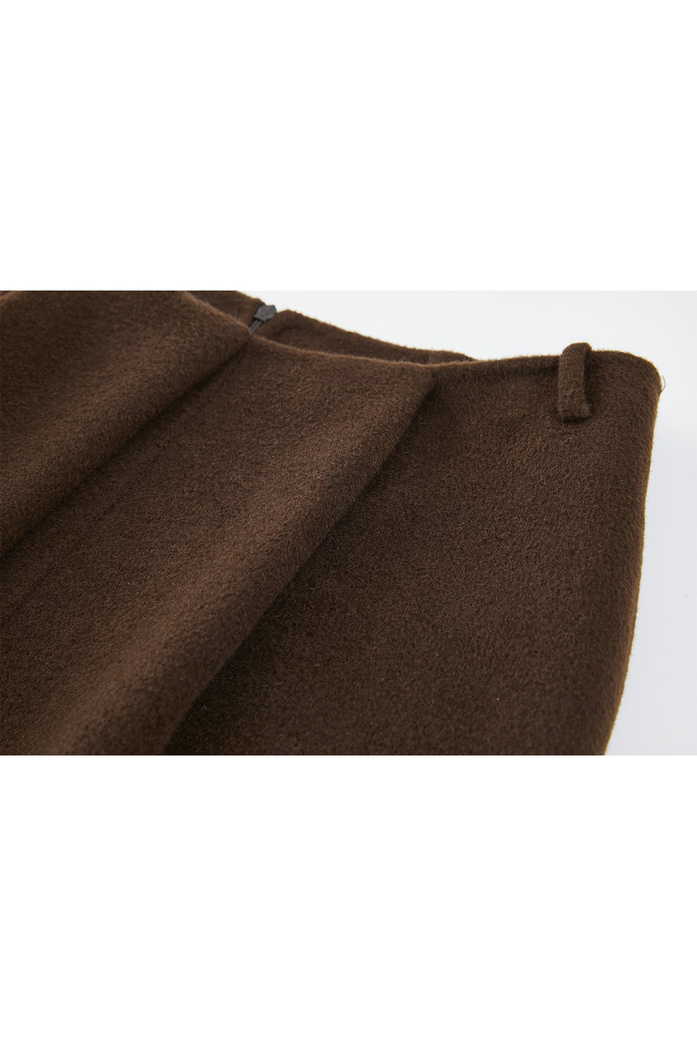 Wool Twill Skirt with Gathered Detail & Bubble Silhouette