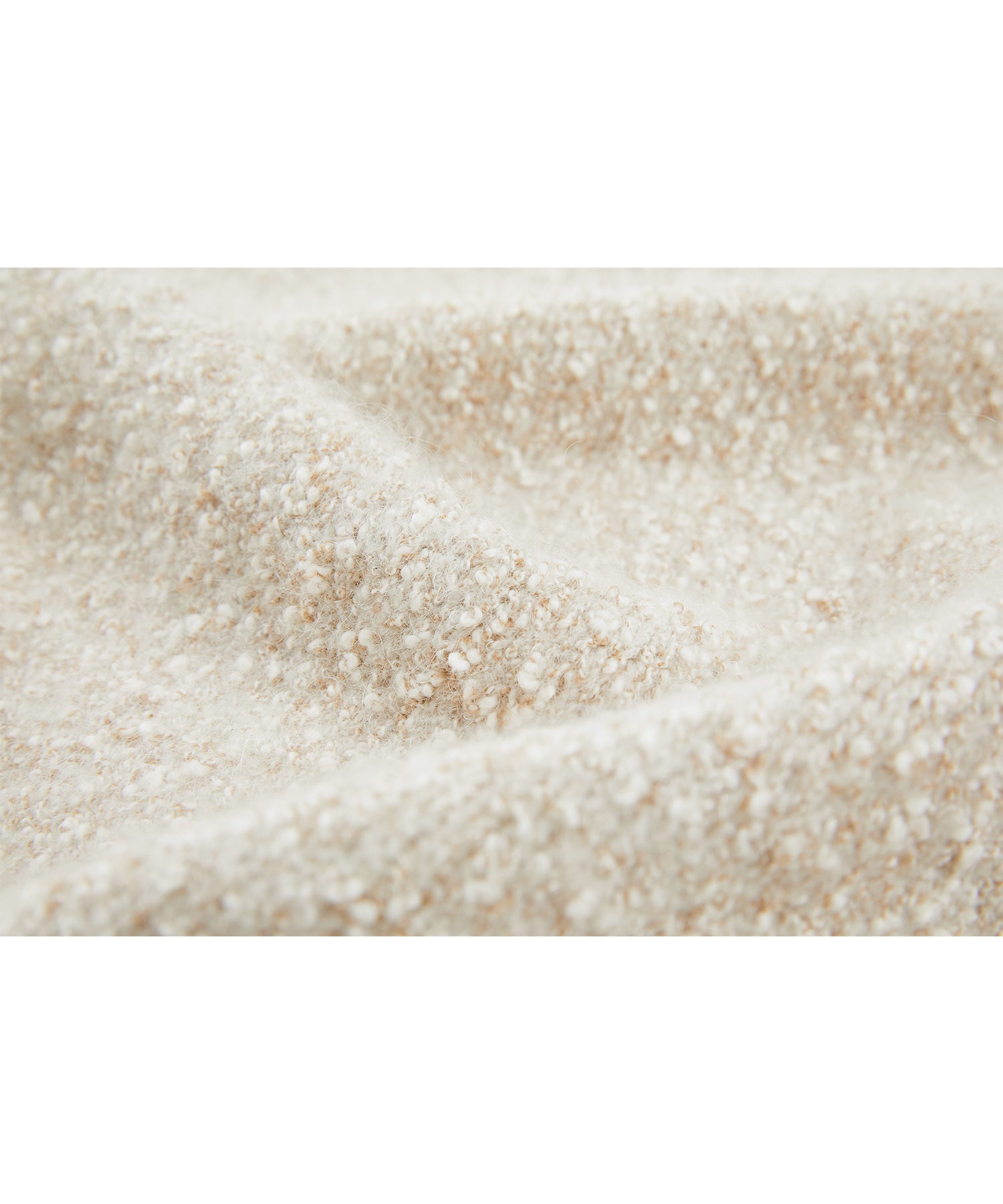 Fringe Accent Textured Knit Skirt – Tweed-Like A-Line