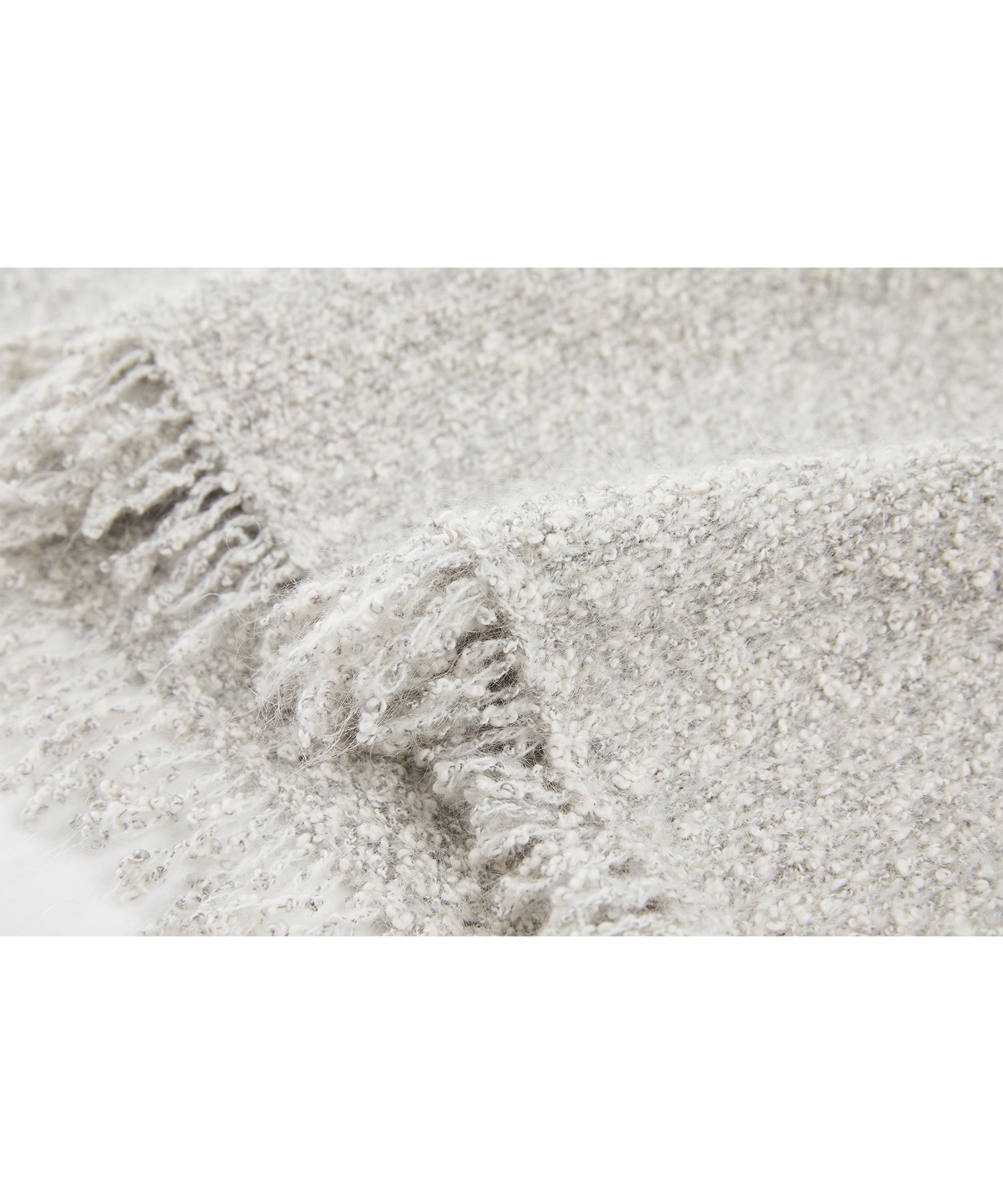 Fringe Accent Textured Knit Skirt – Tweed-Like A-Line