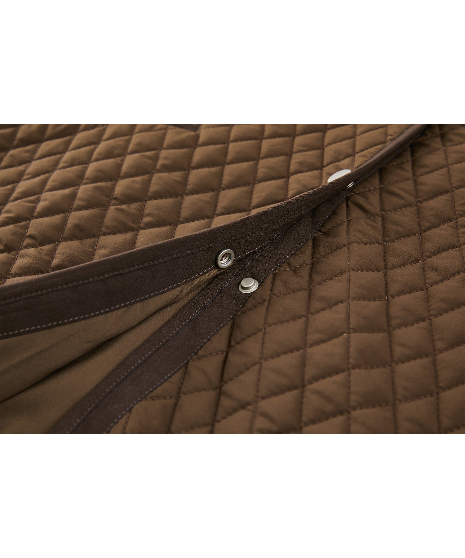 Diamond Quilted Round Neck Padded Jacket