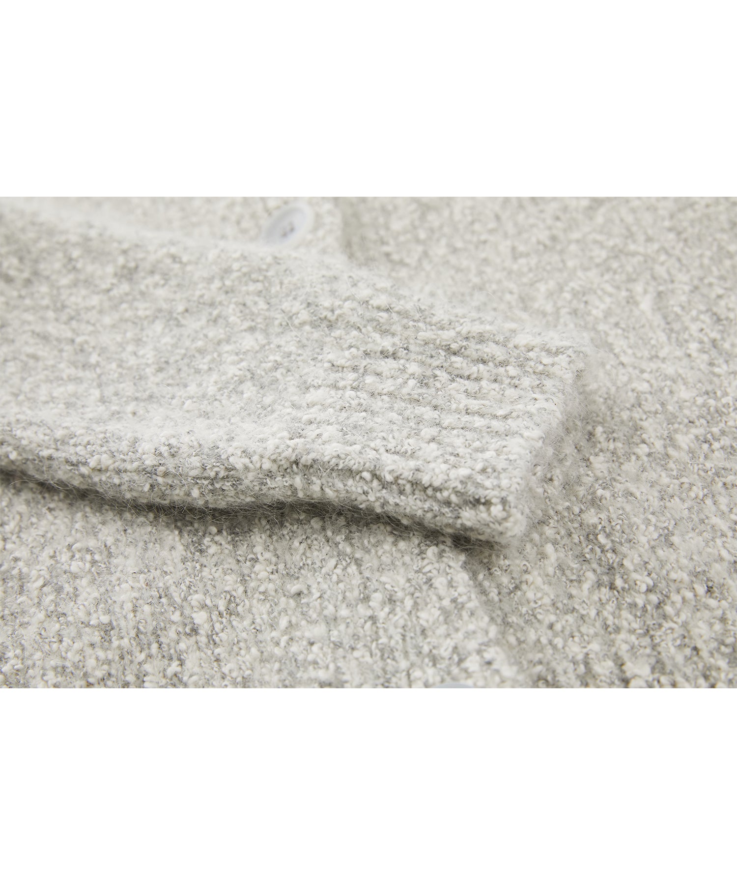 Nepped Knit Cardigan with Tweed Texture