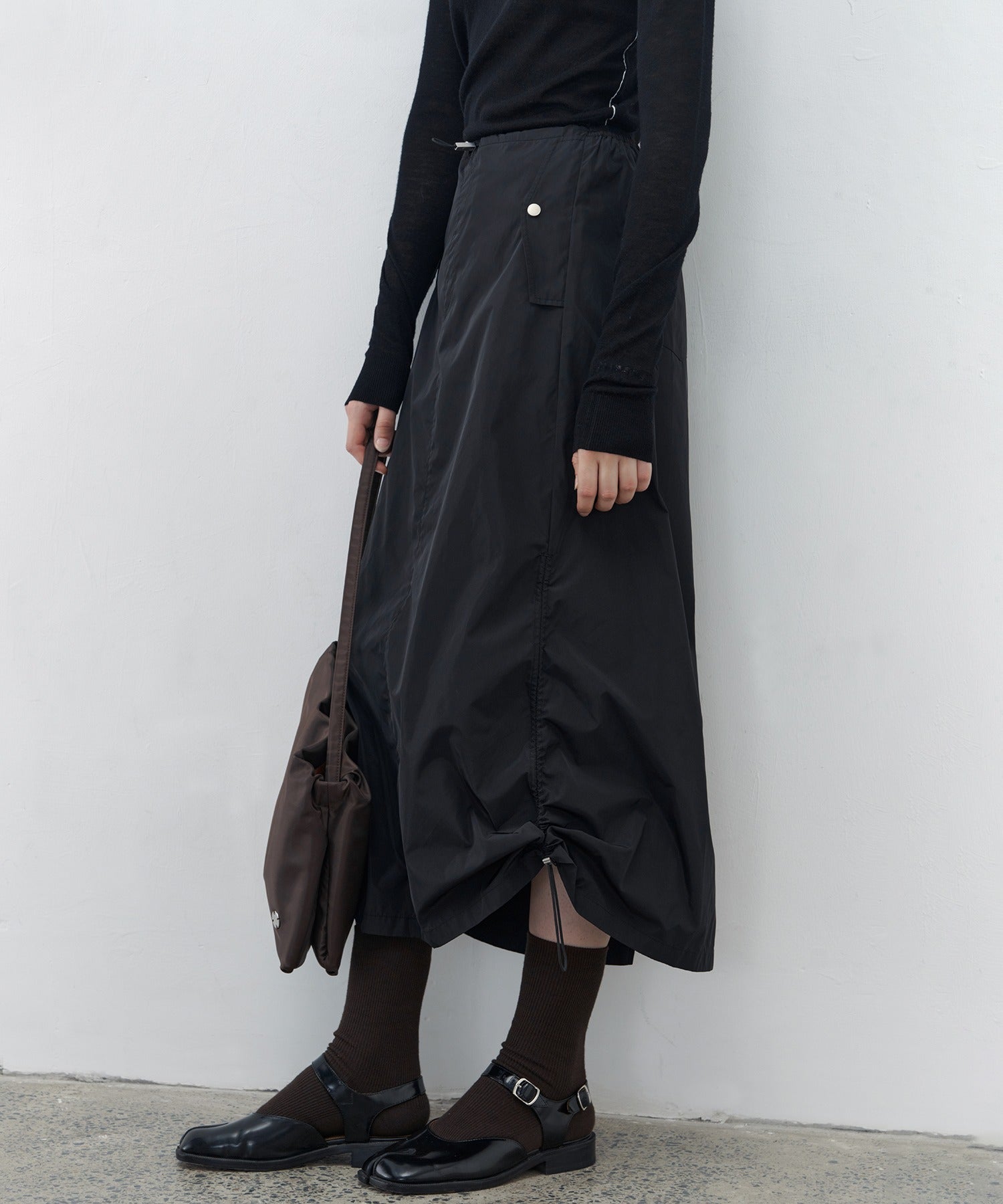 [tageechita] Side drawstring tight skirt