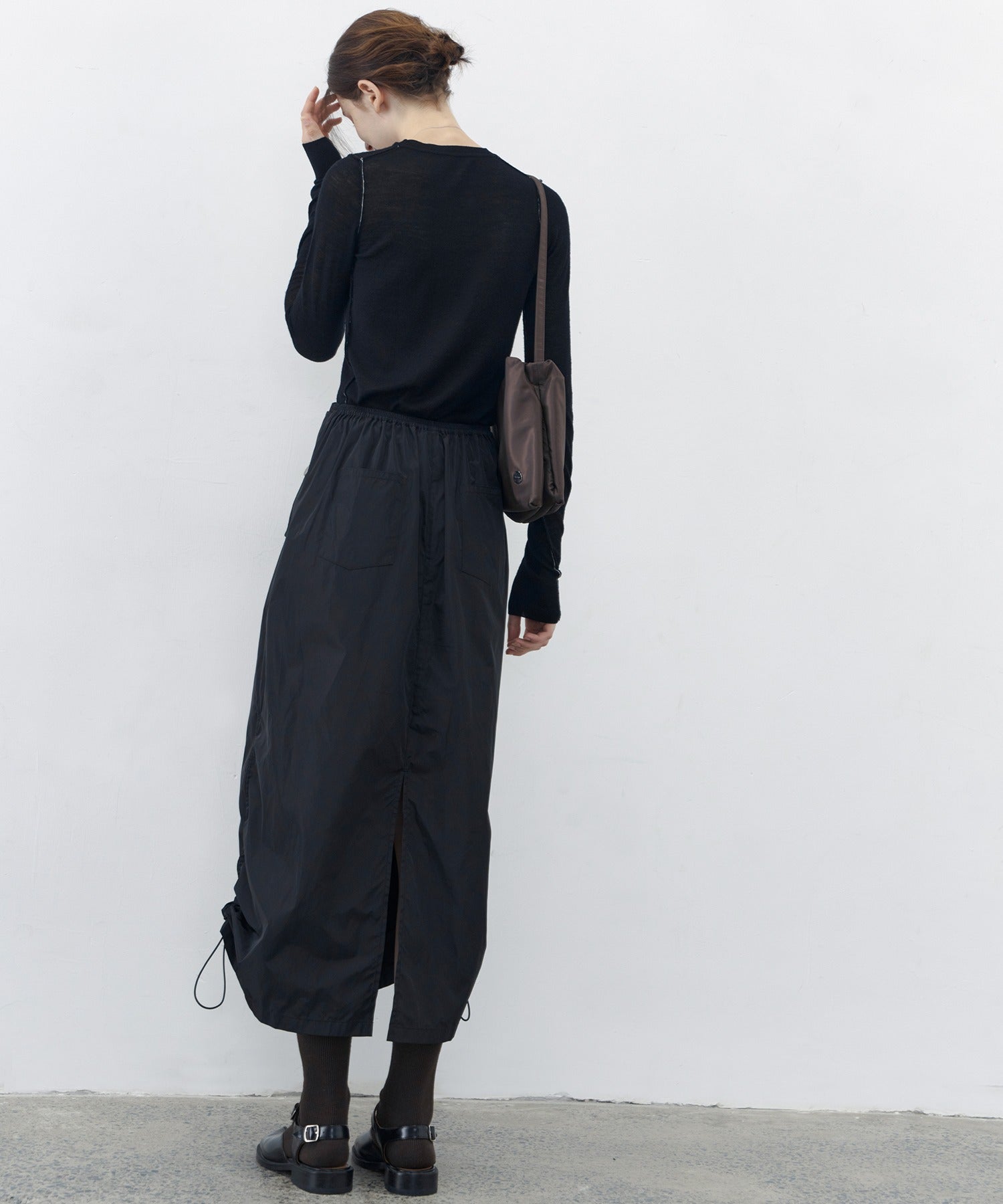 [tageechita] Side drawstring tight skirt