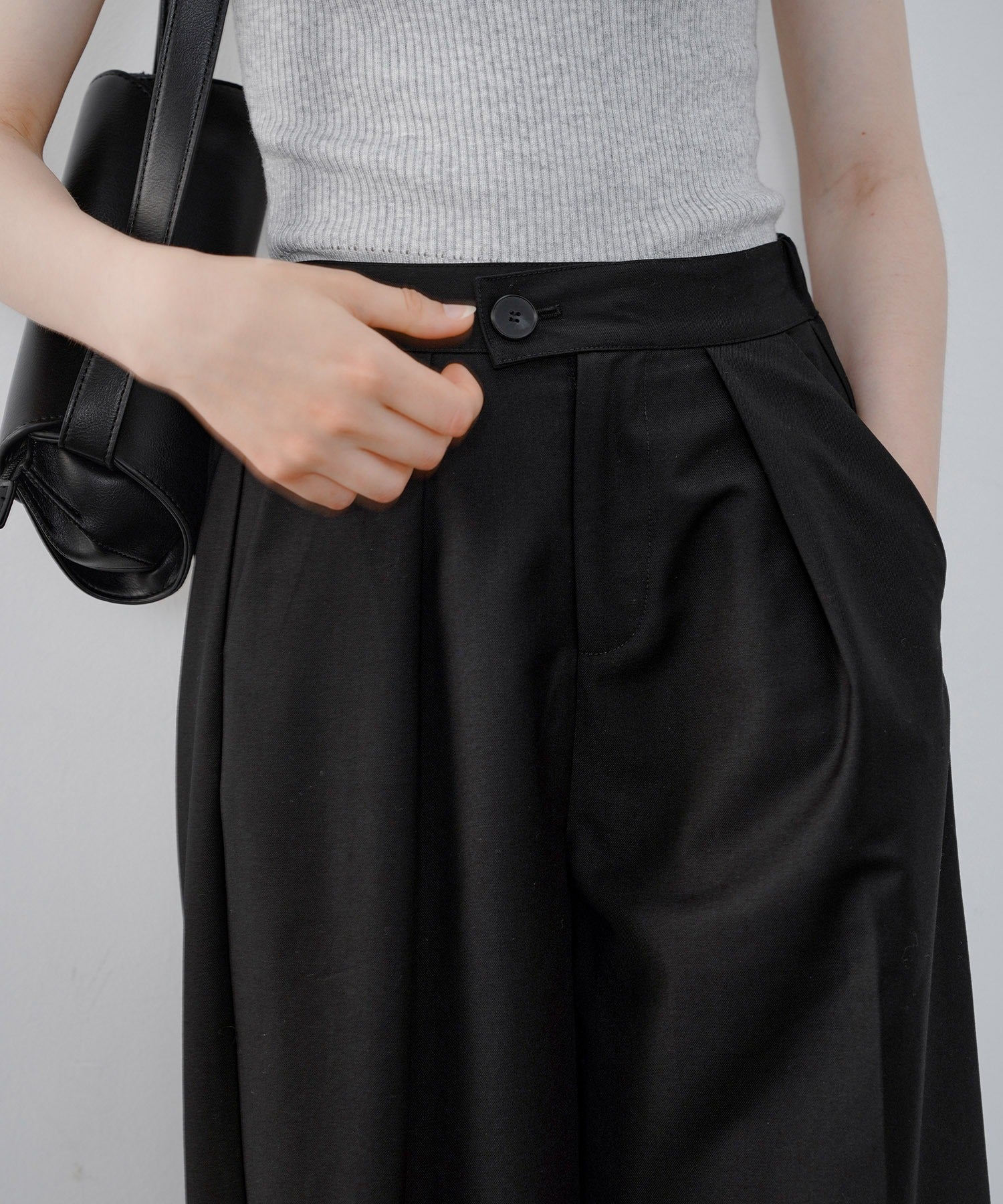 [tageechita] Basic wide straight pants