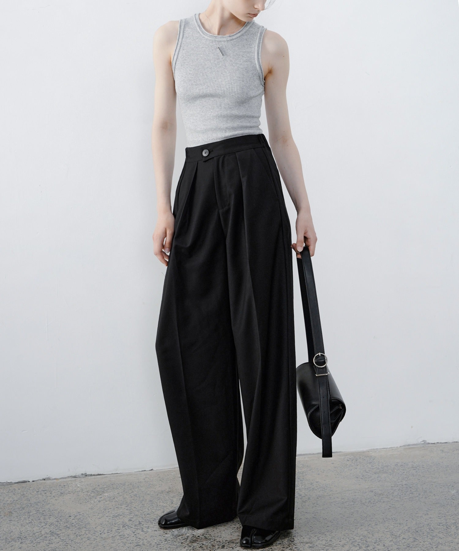 [tageechita] Basic wide straight pants