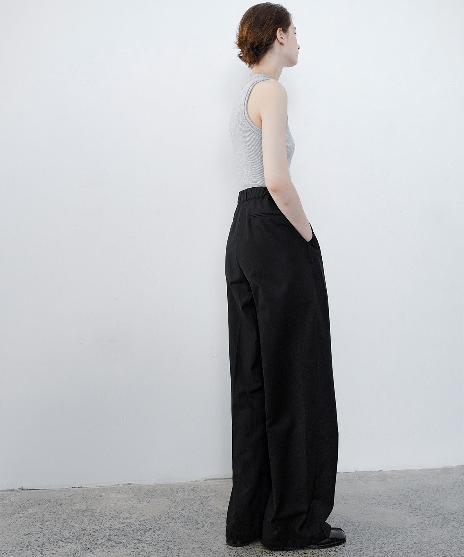 [tageechita] Basic wide straight pants