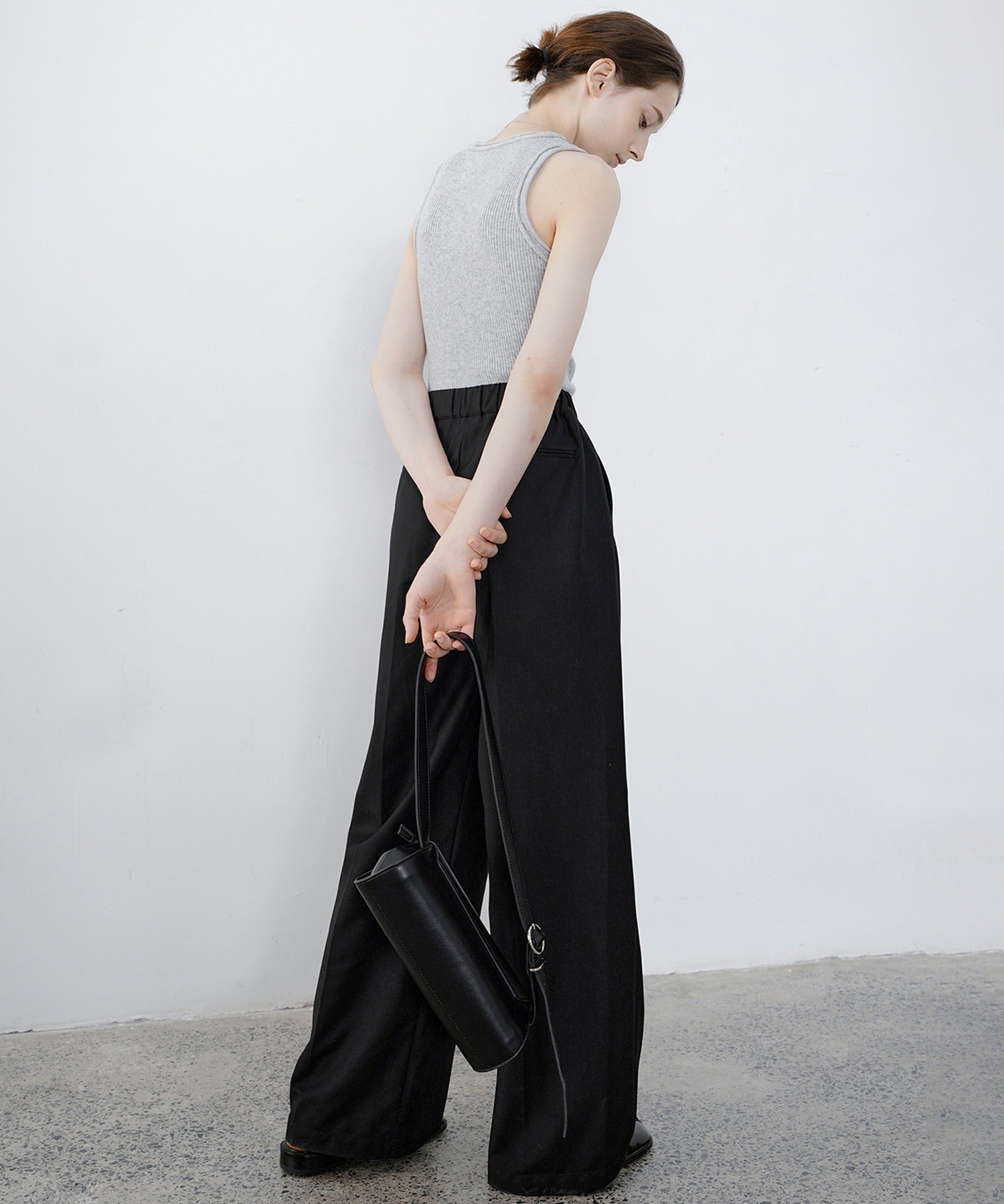 [tageechita] Basic wide straight pants