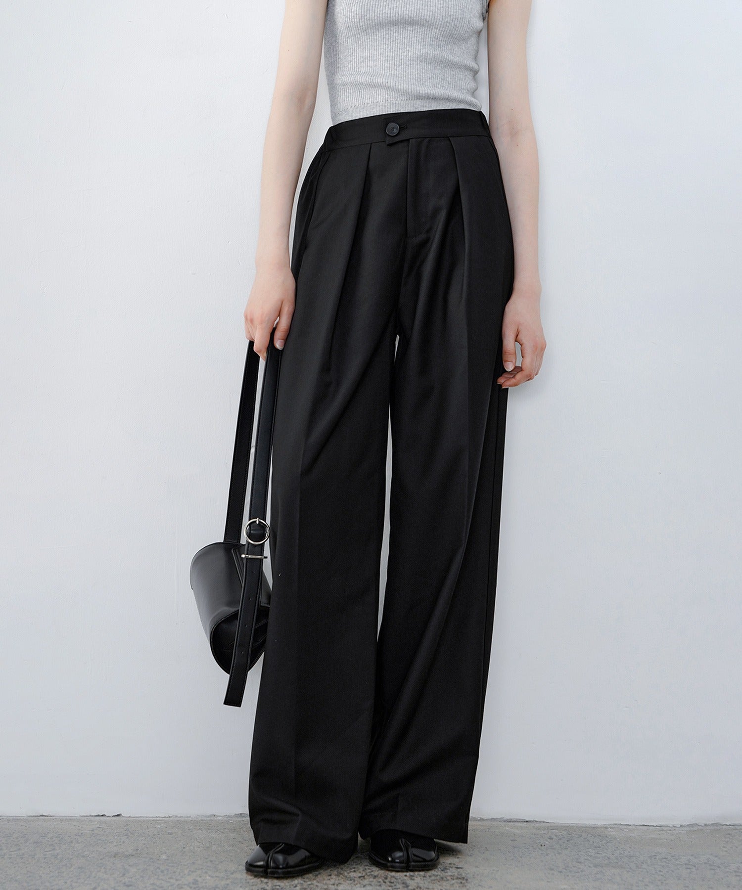 [tageechita] Basic wide straight pants
