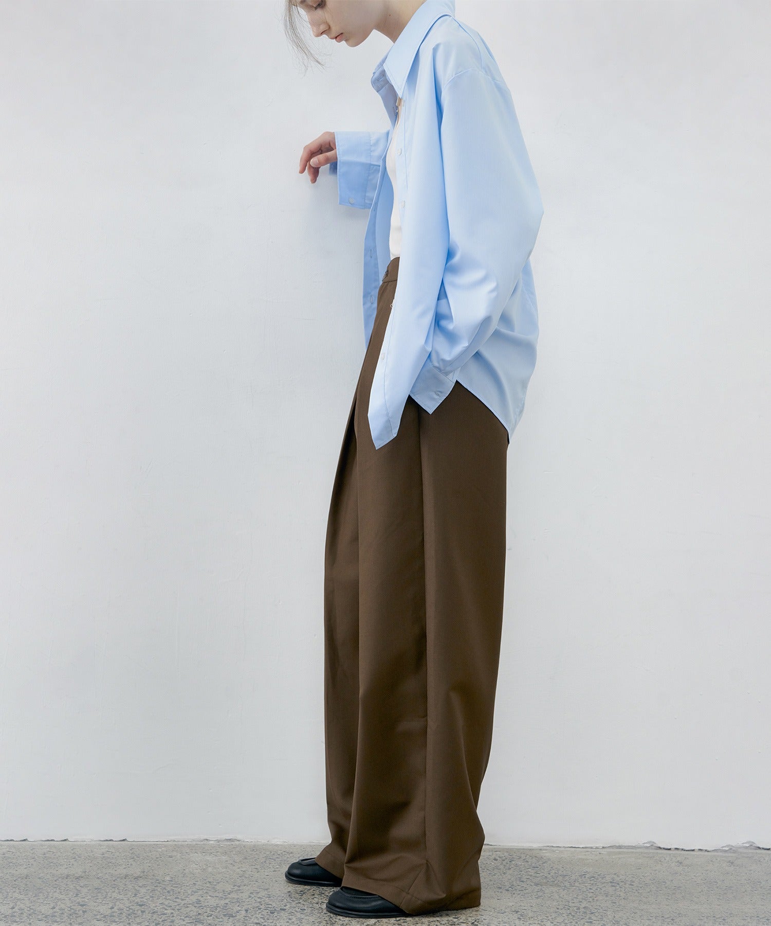 [tageechita] Basic wide straight pants