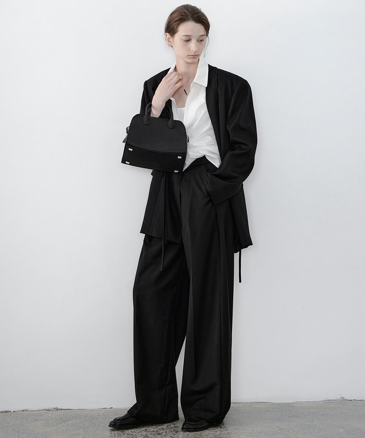 [tageechita] Basic wide straight pants