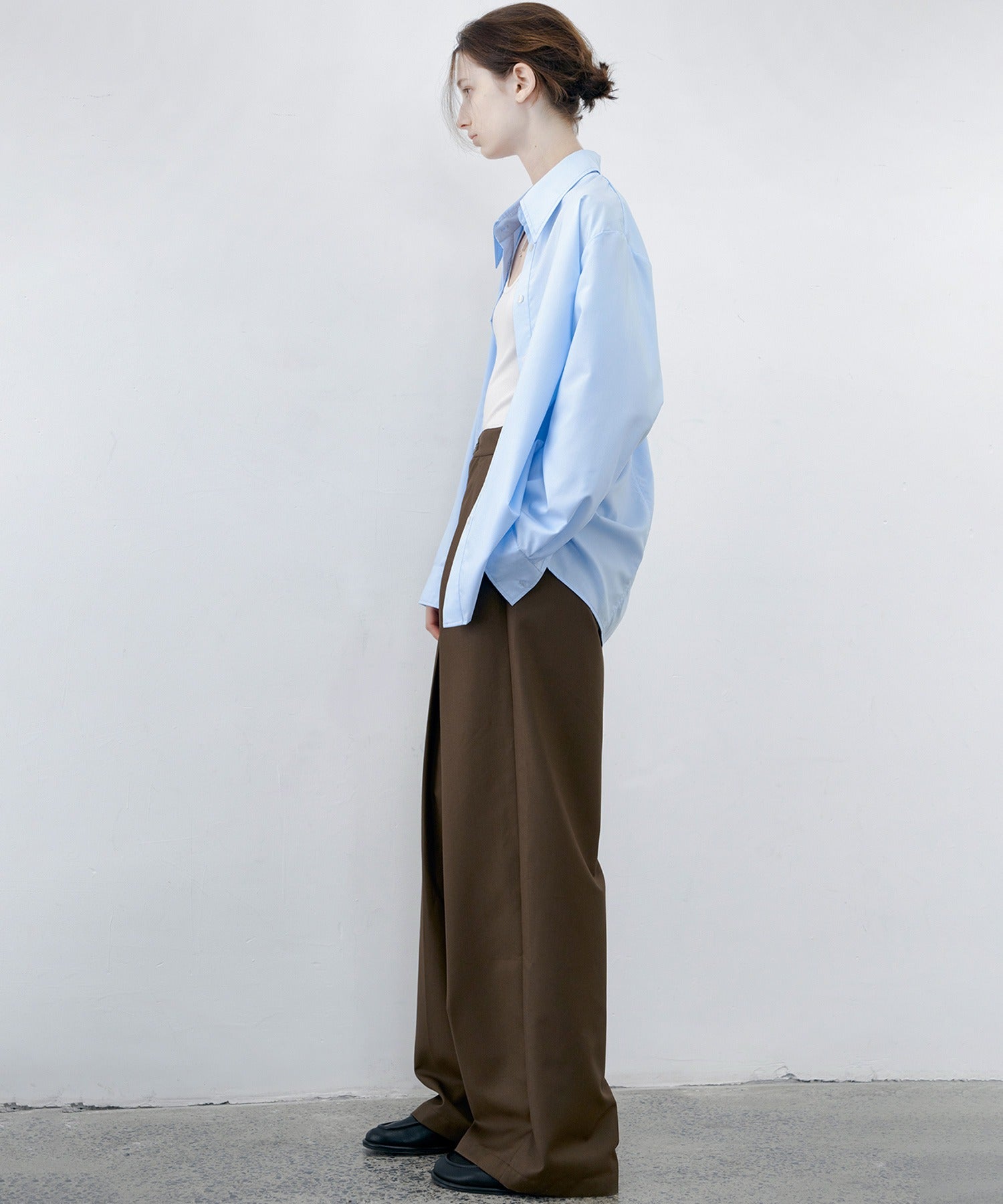 [tageechita] Basic wide straight pants