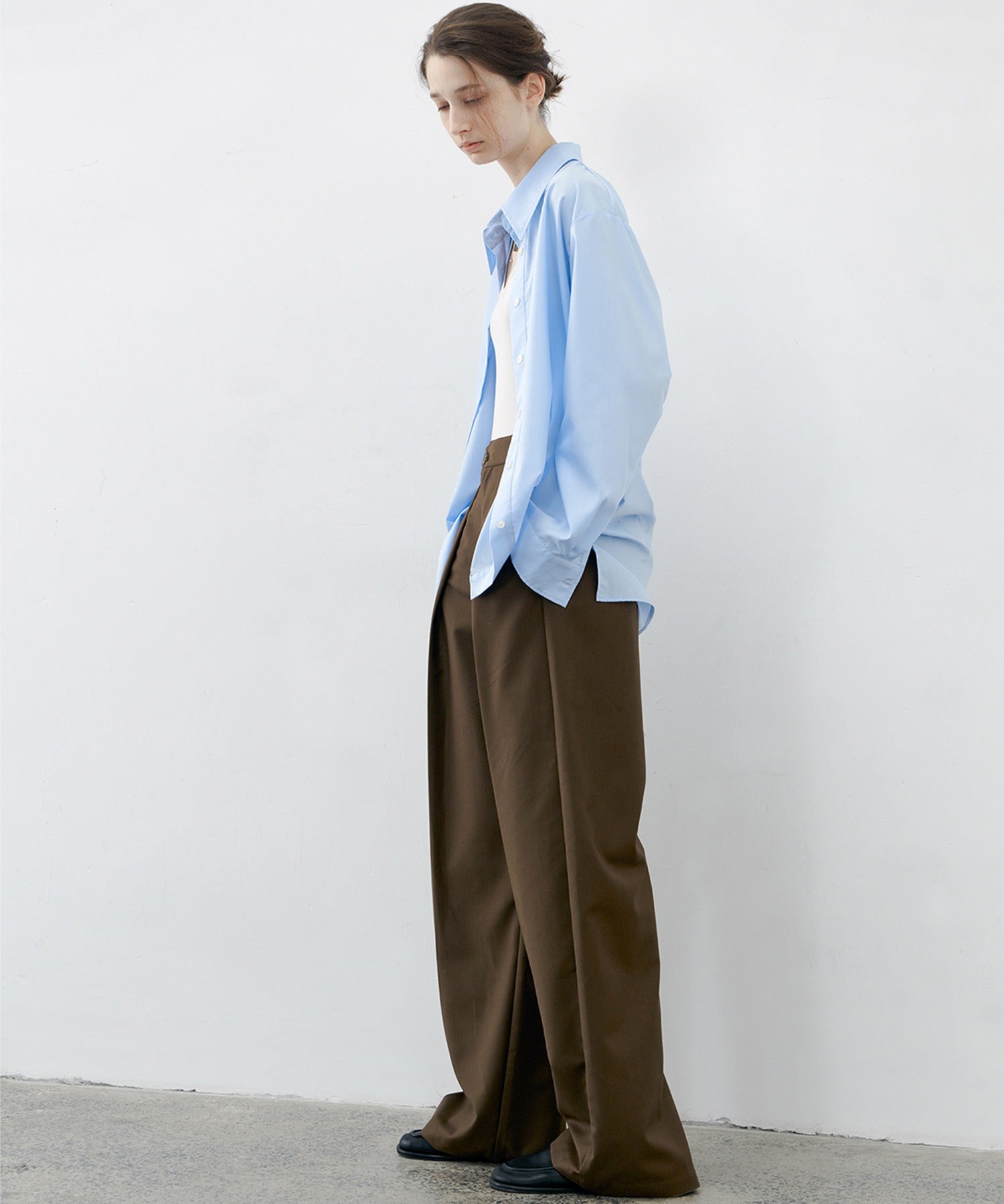 [tageechita] Basic wide straight pants