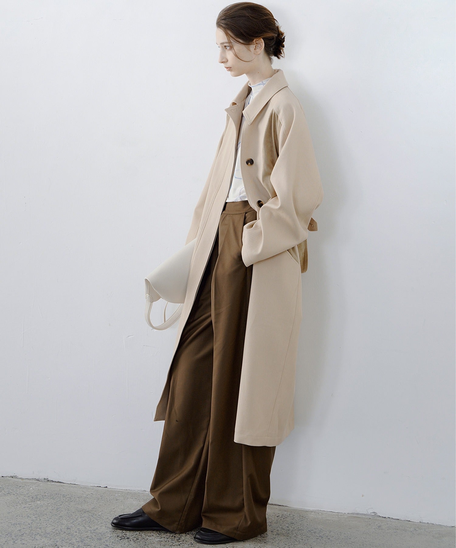 [tageechita] Basic wide straight pants