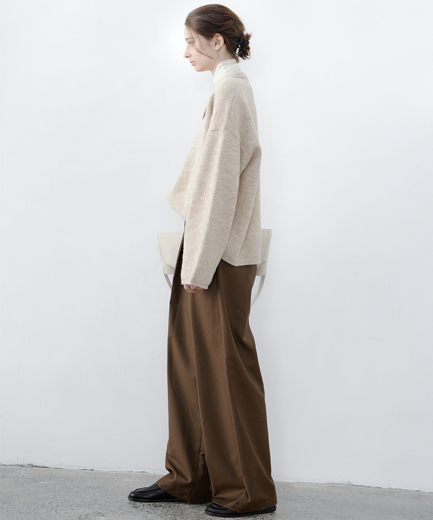 [tageechita] Basic wide straight pants