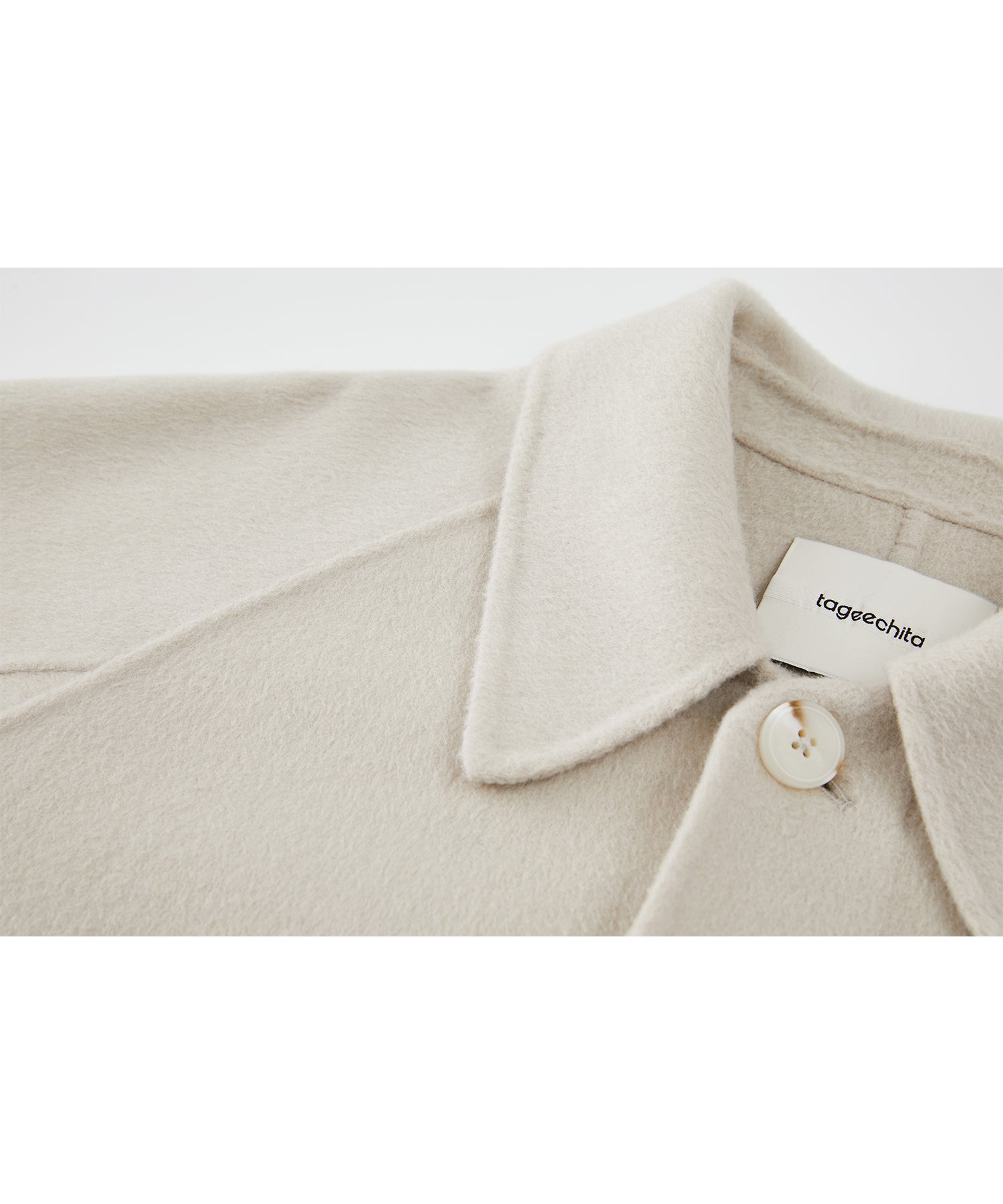 Raglan Sleeves Oversized Double-Faced Wool Coat