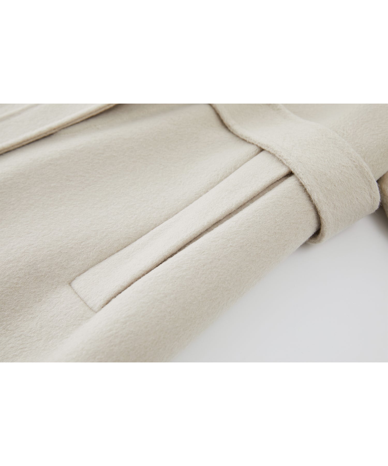 Raglan Sleeves Oversized Double-Faced Wool Coat