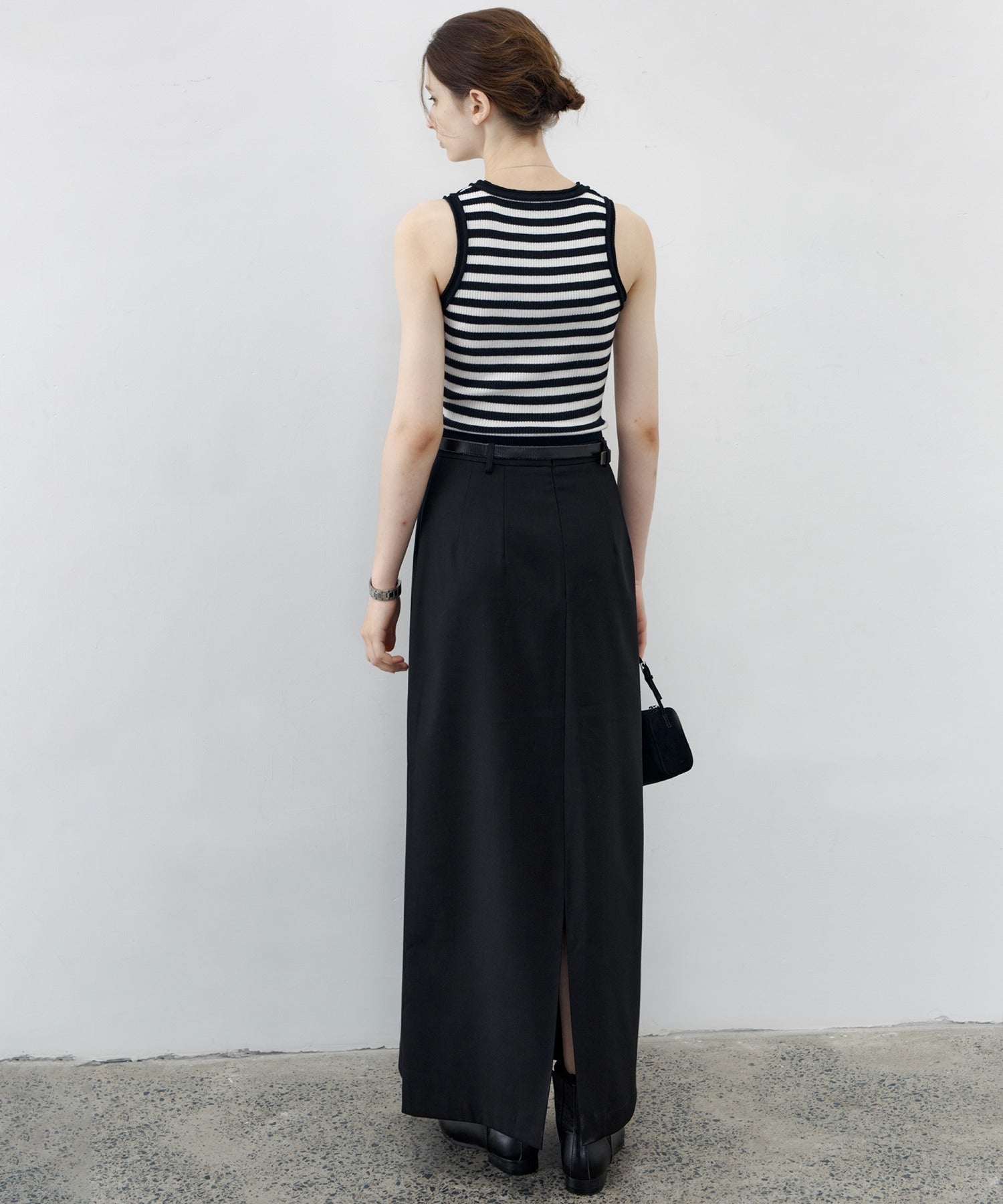Back-Slit Maxi Pencil Skirt