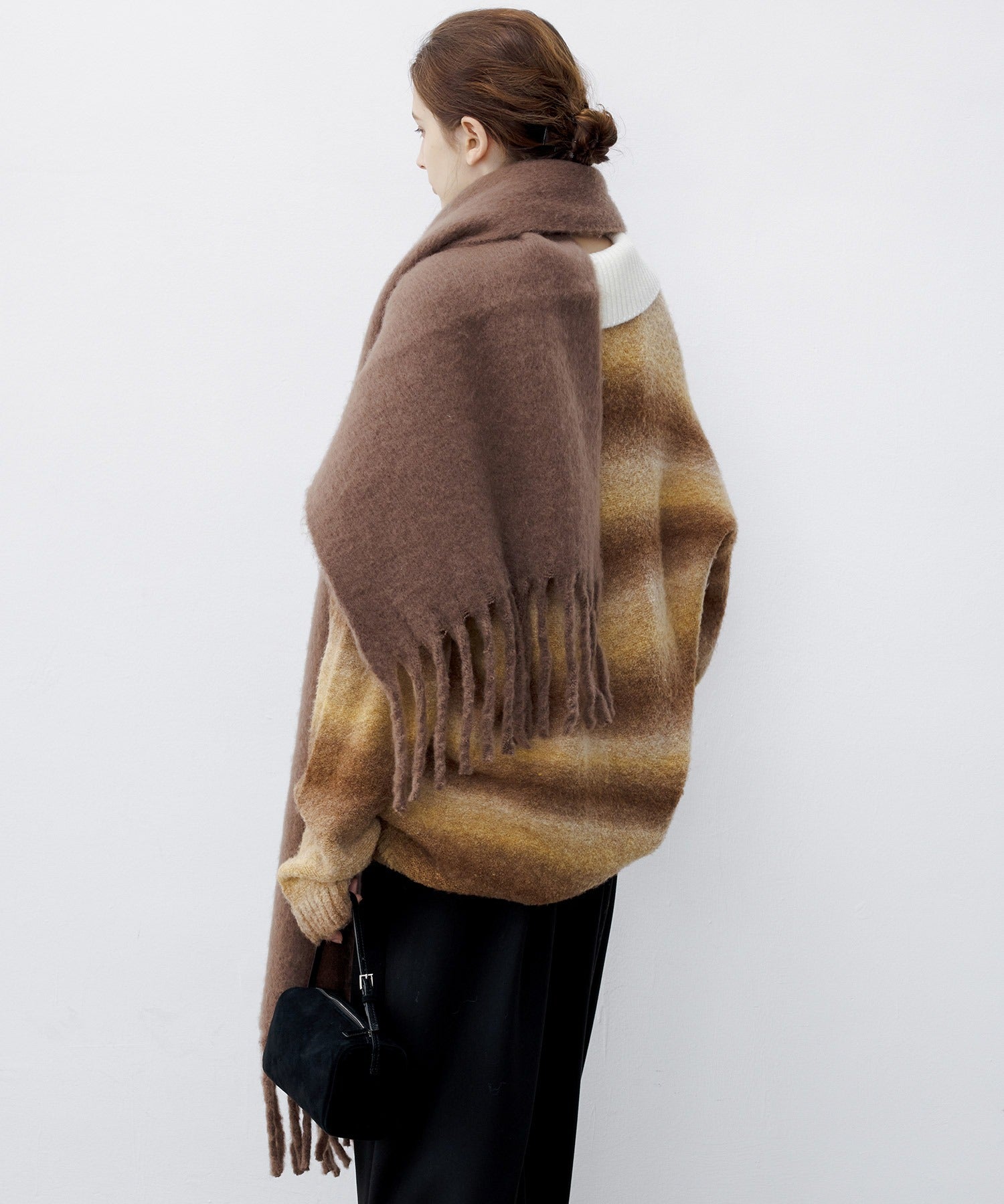 Gradient Stripe Polo Knit Top