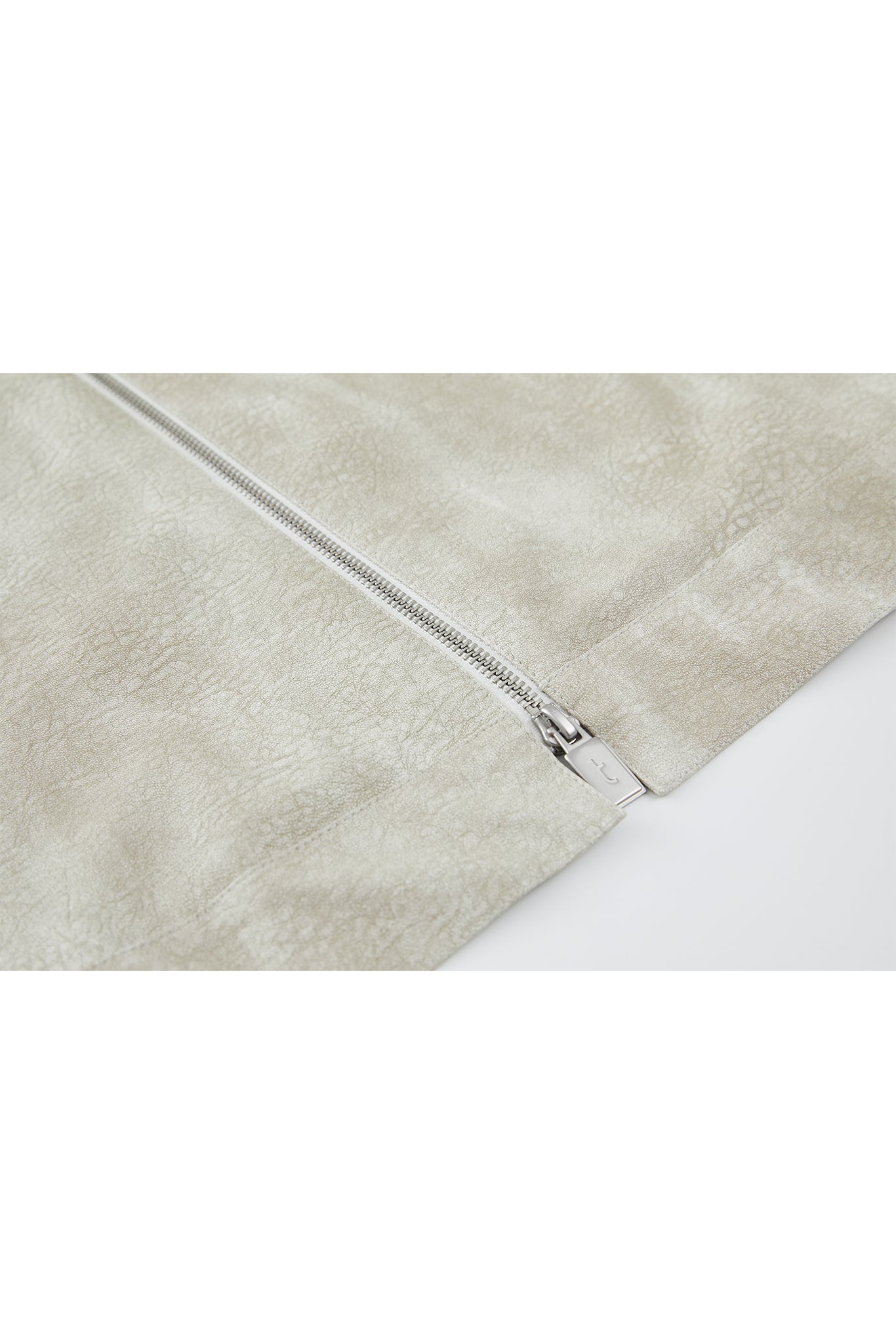 Vintage Grain Washed Faux Leather Panel Jacket