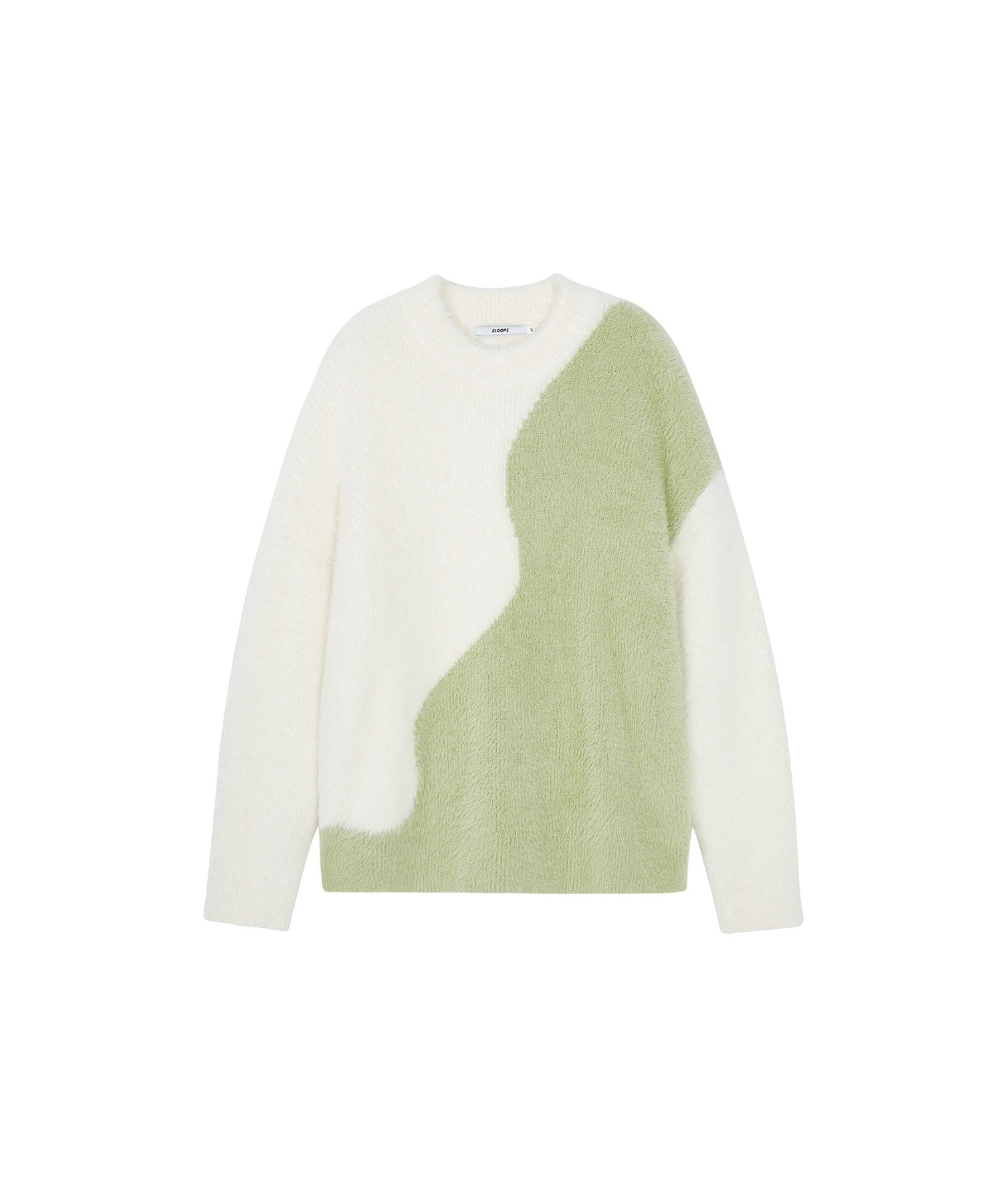 Wave Bicolor Slim Fit Knit Pullover