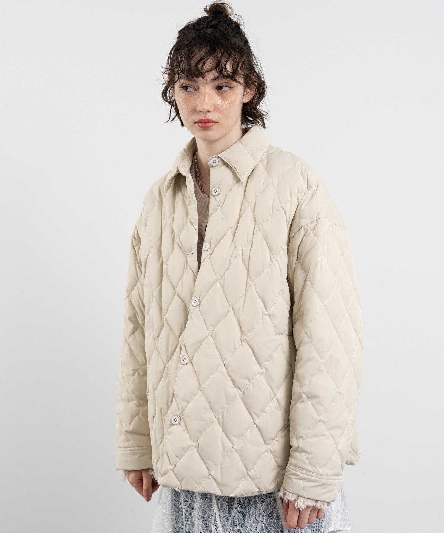 Oversized Matte Quilted Jacket