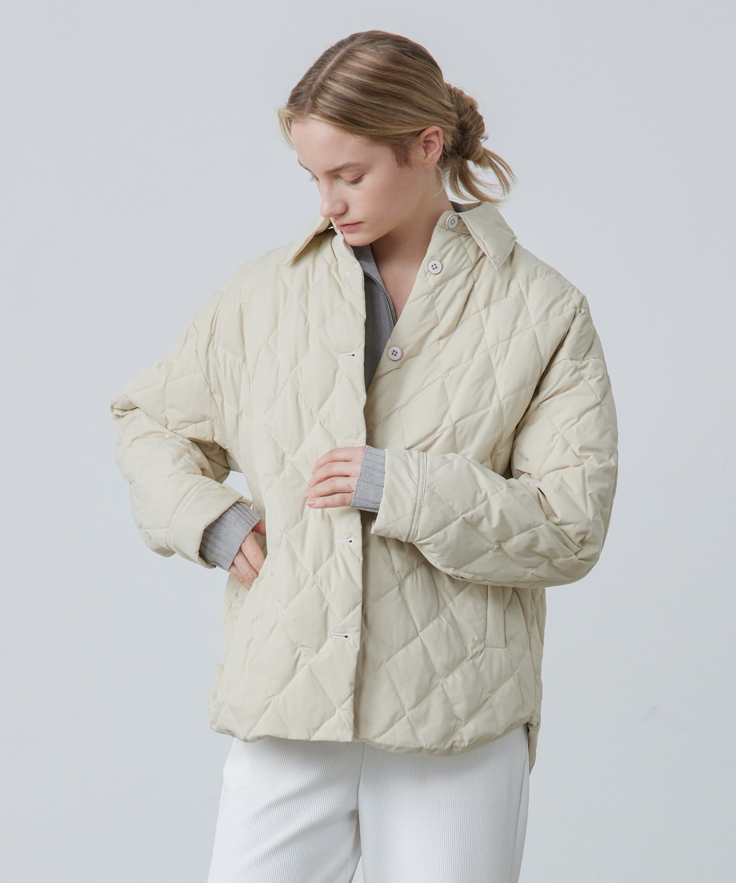 Oversized Matte Quilted Jacket