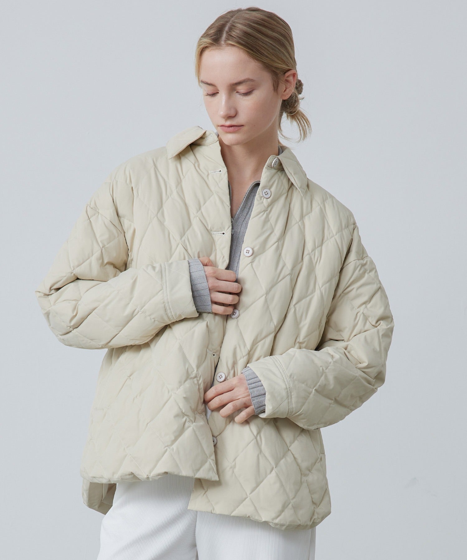 Oversized Matte Quilted Jacket
