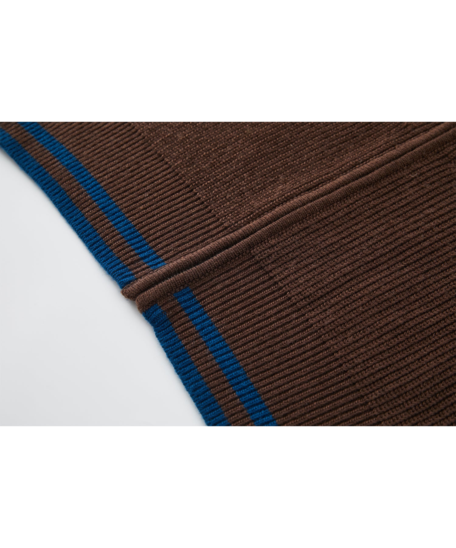 Contrast Panel Wool Zip Cardigan with Dual-Way Collar