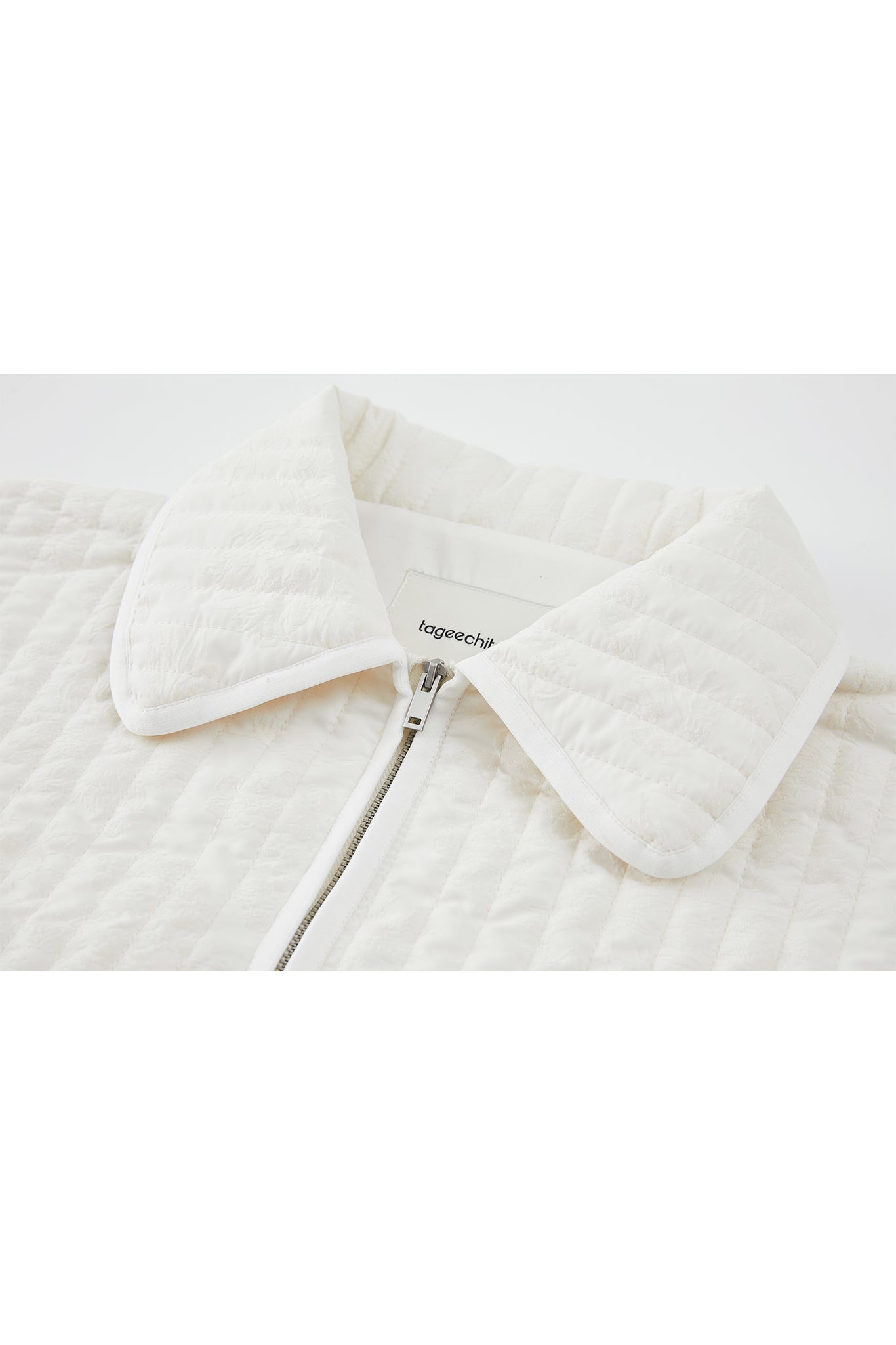 Flocked Print Quilted Jacket