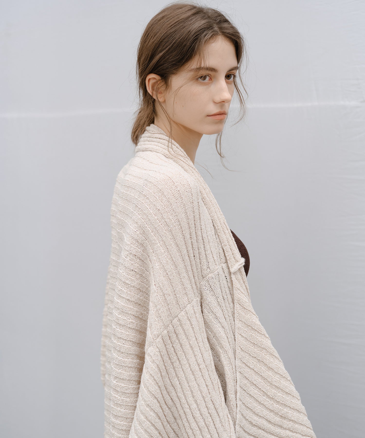 “Shipping from late February to early March” Chunky Draped Knit Cardigan