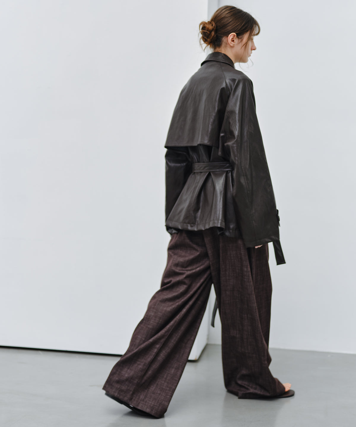 「9月下旬出荷予定」Paneled Drawstring Wide Pants