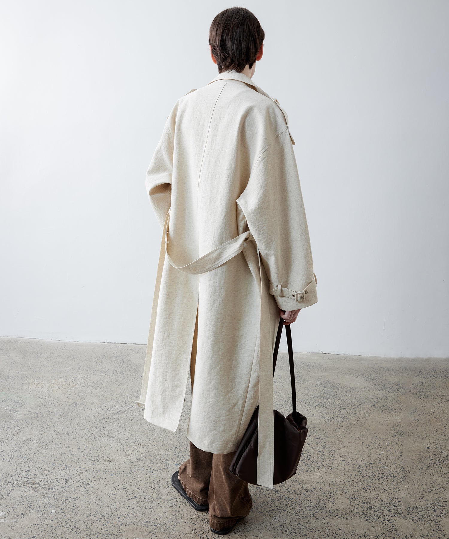 Double-Breasted Epaulette Trench Coat