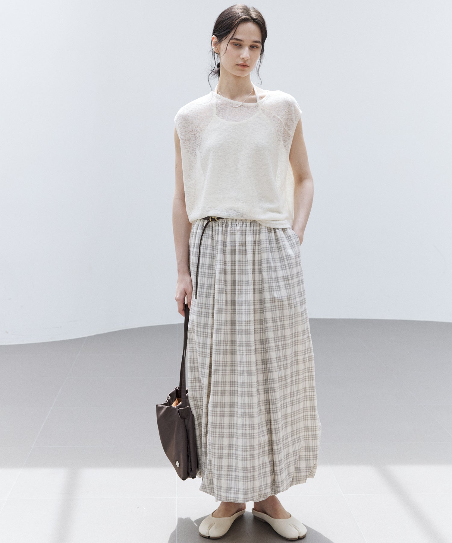 Sheer Asymmetric Sleeveless Top