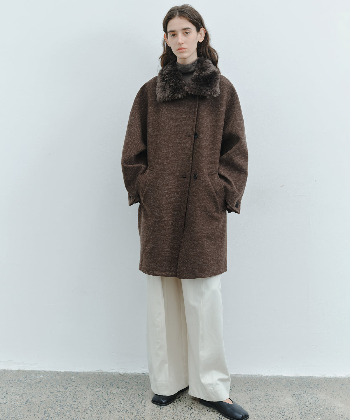 「10月下旬出荷予定」Back Elastic Wide Straight Pants