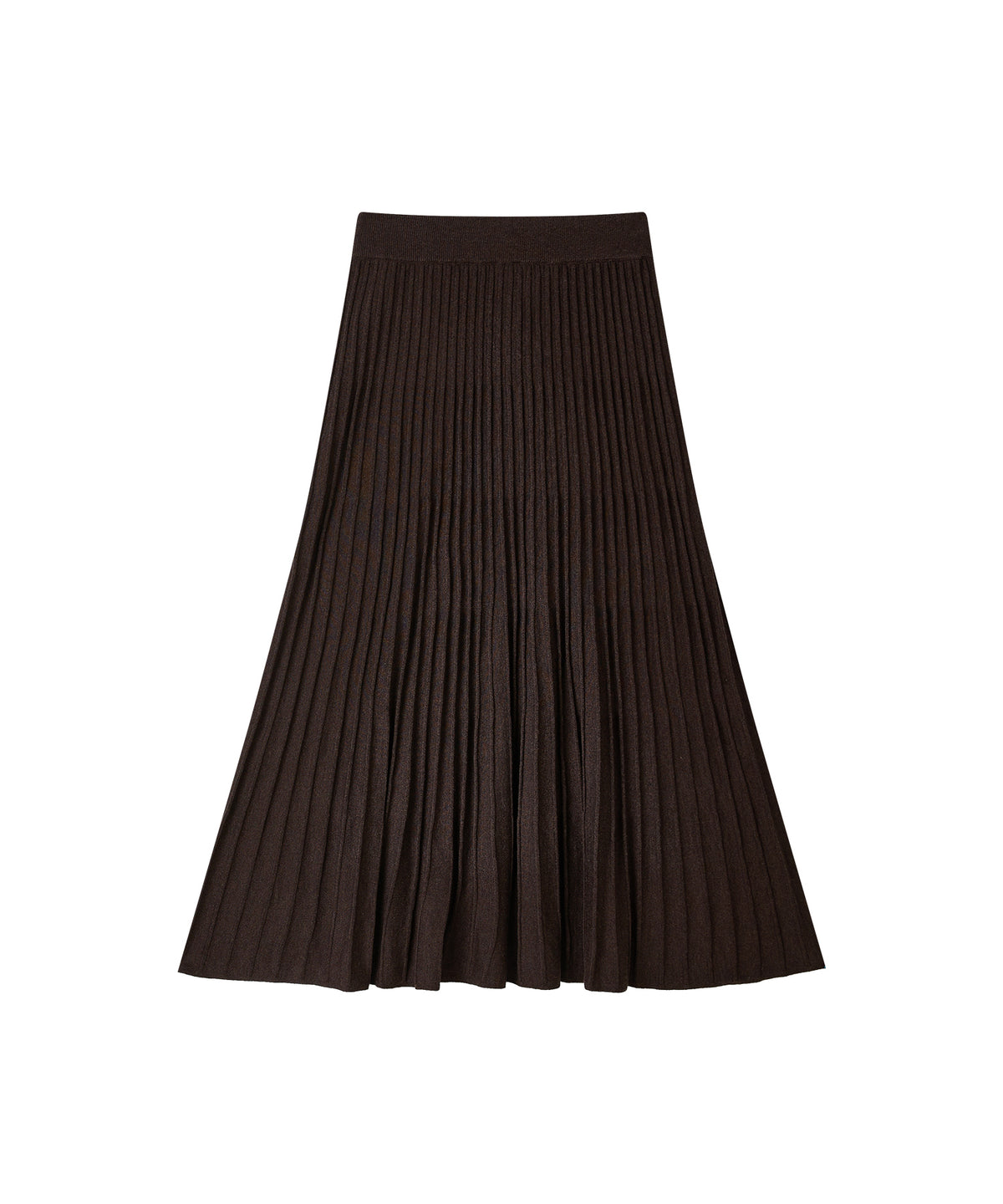 「10月下旬出荷予定」Wool-Silk Blend Pleated Knit Skirt