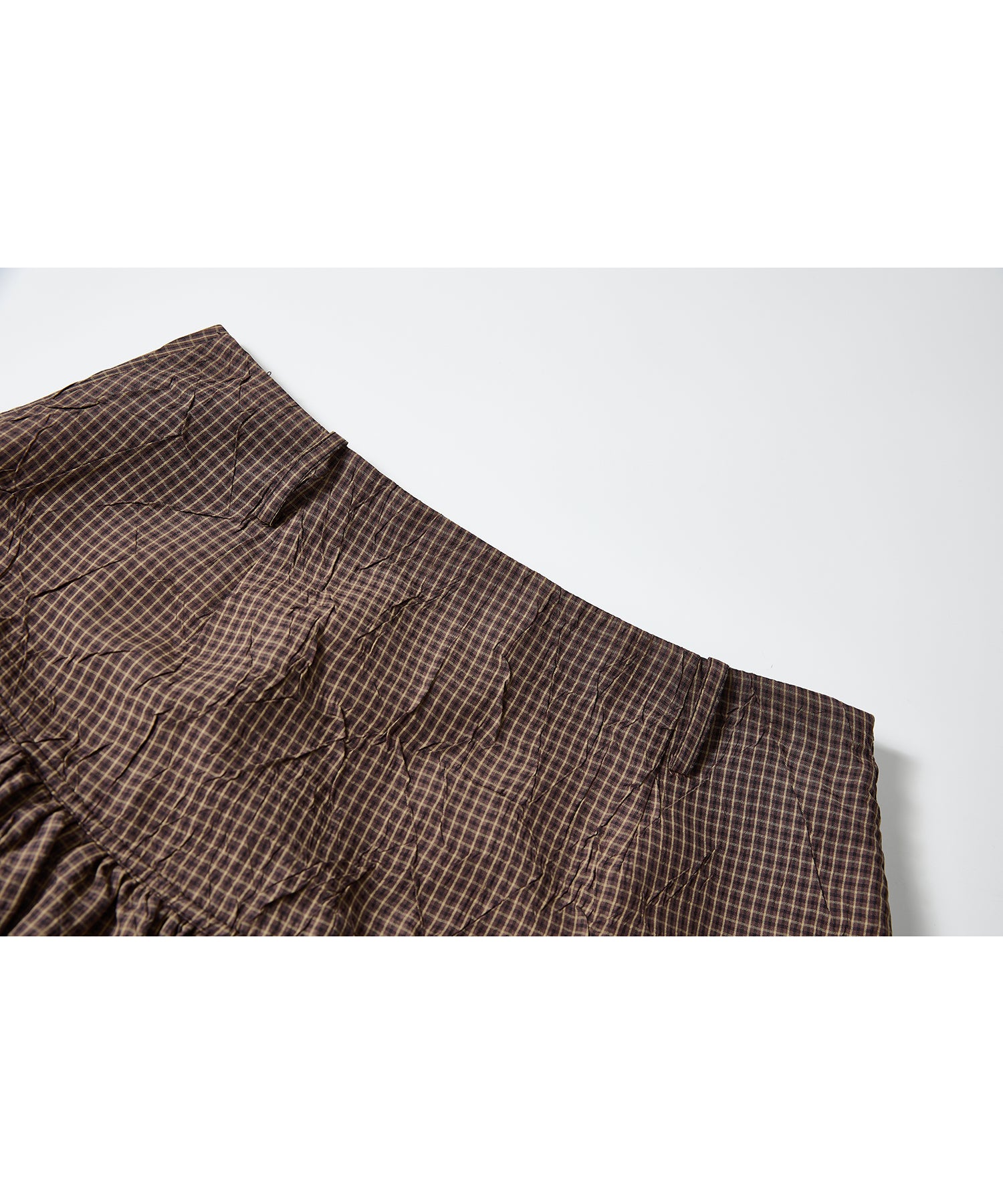 「9月下旬出荷予定」Vintage Check Balloon Long Skirt