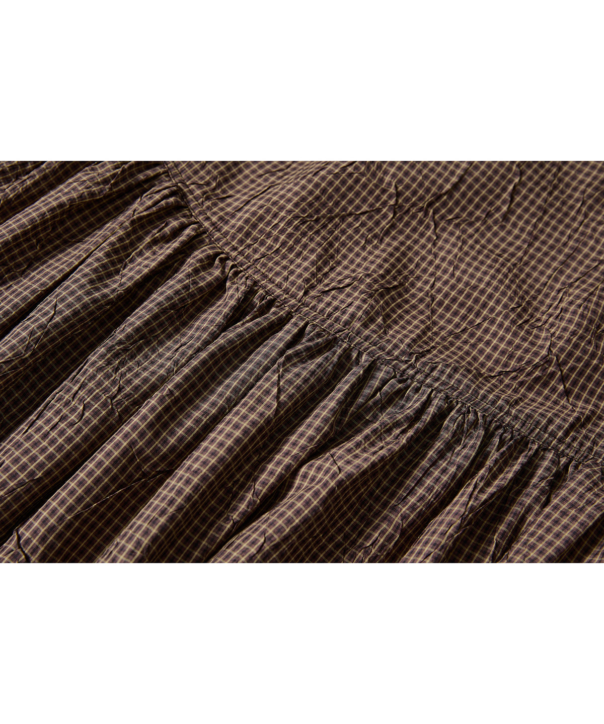 「9月下旬出荷予定」Vintage Check Balloon Long Skirt
